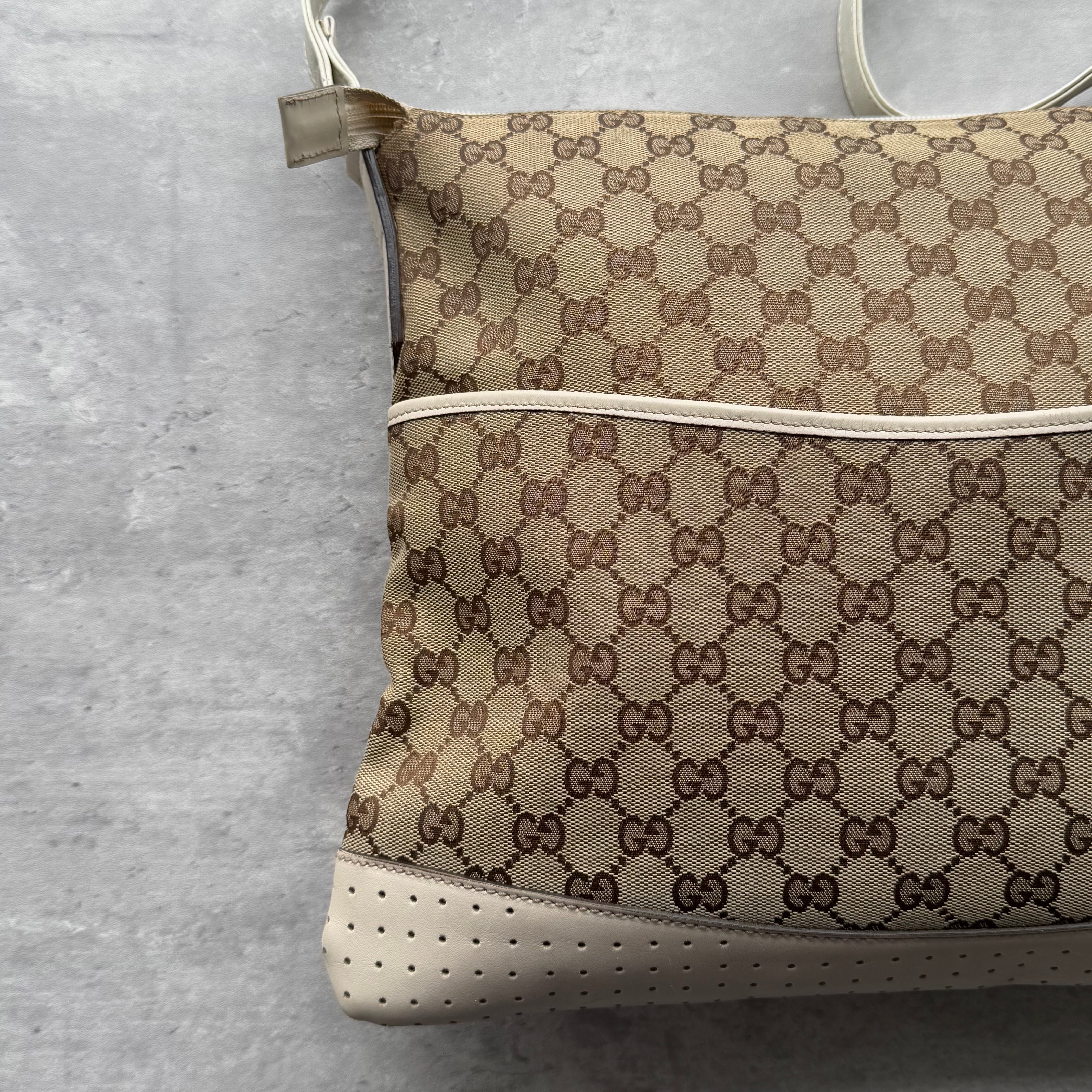 Gucci GG Monogram Crossbody Bag Beige