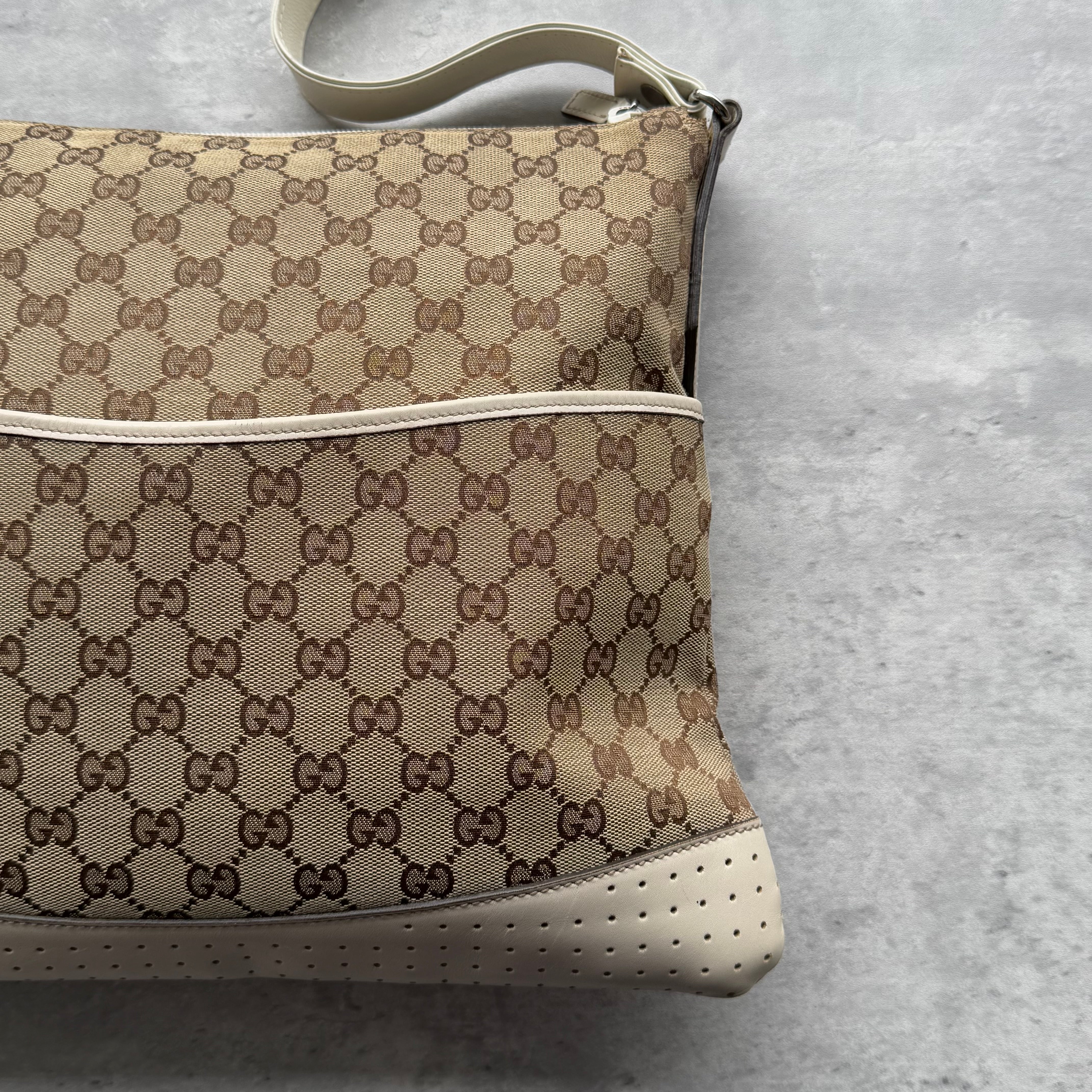 Gucci GG Monogram Crossbody Bag Beige