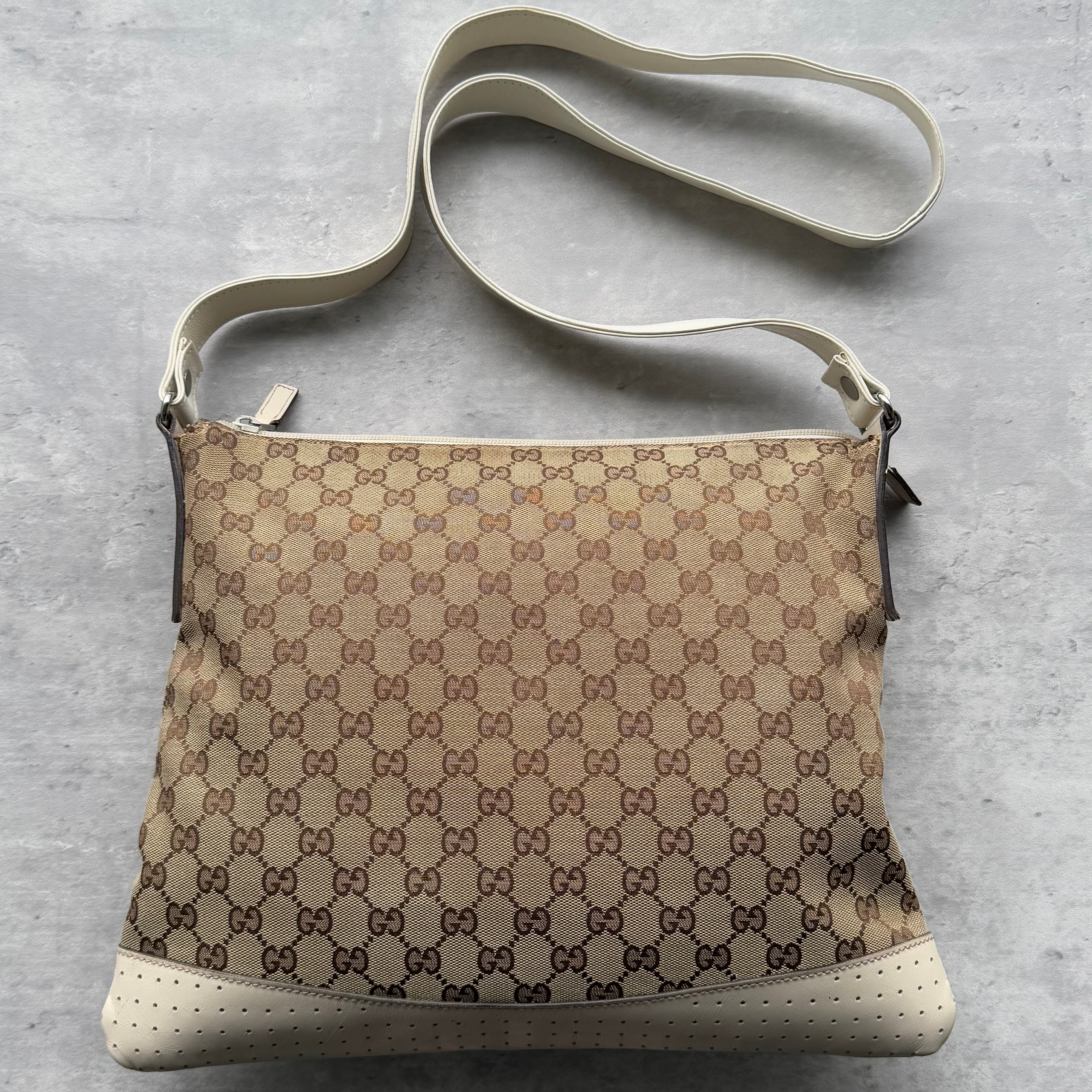 Gucci GG Monogram Crossbody Bag Beige