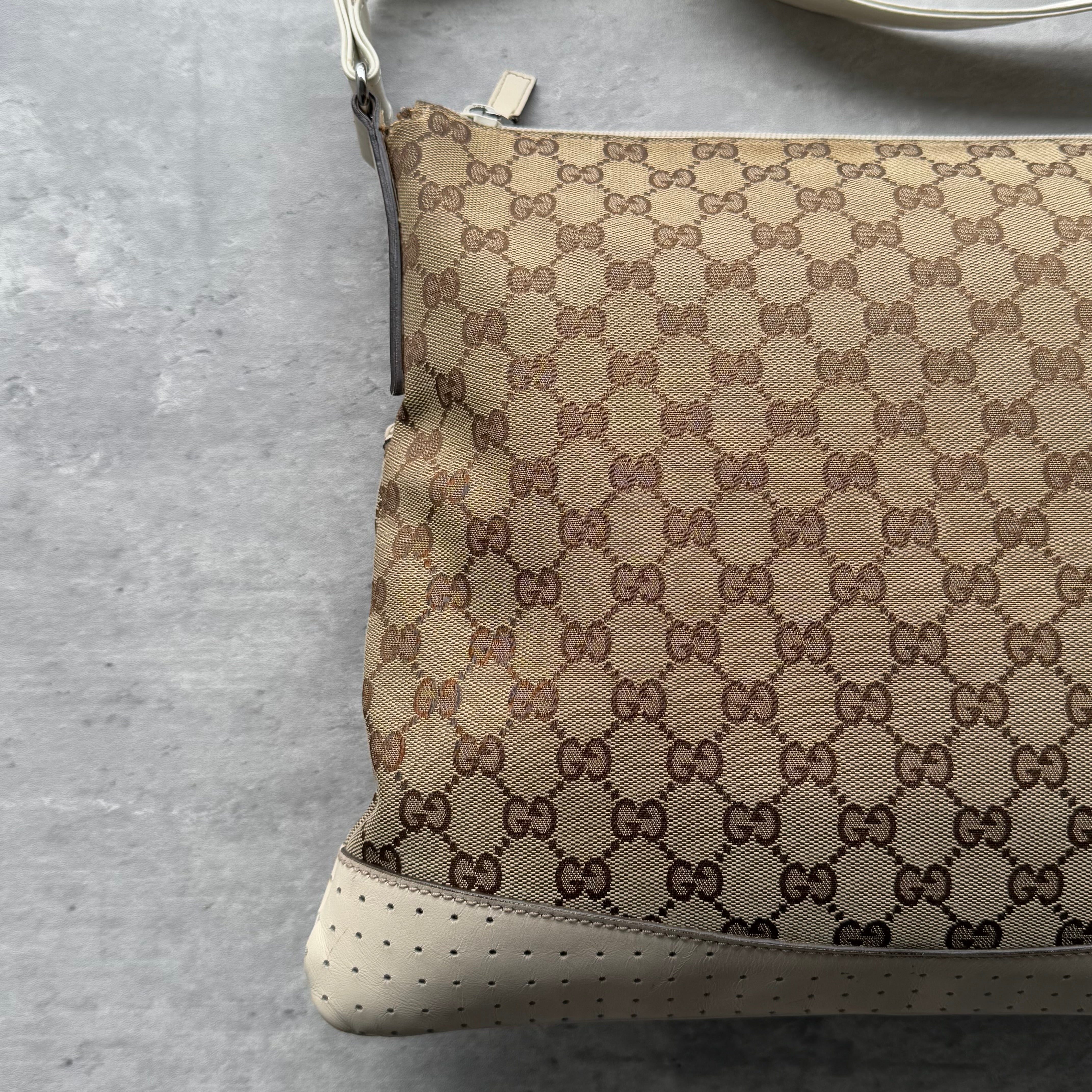 Gucci GG Monogram Crossbody Bag Beige