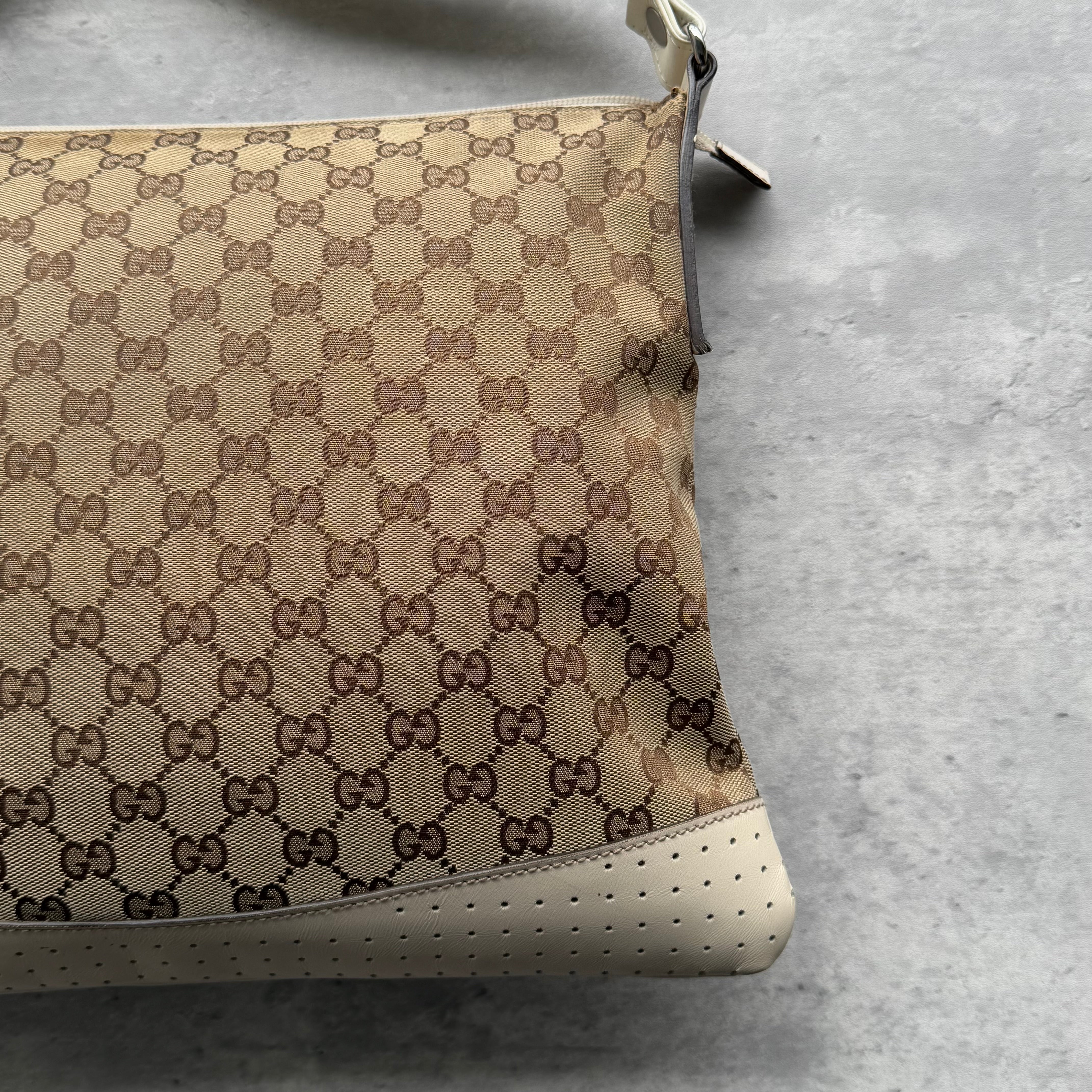 Gucci GG Monogram Crossbody Bag Beige