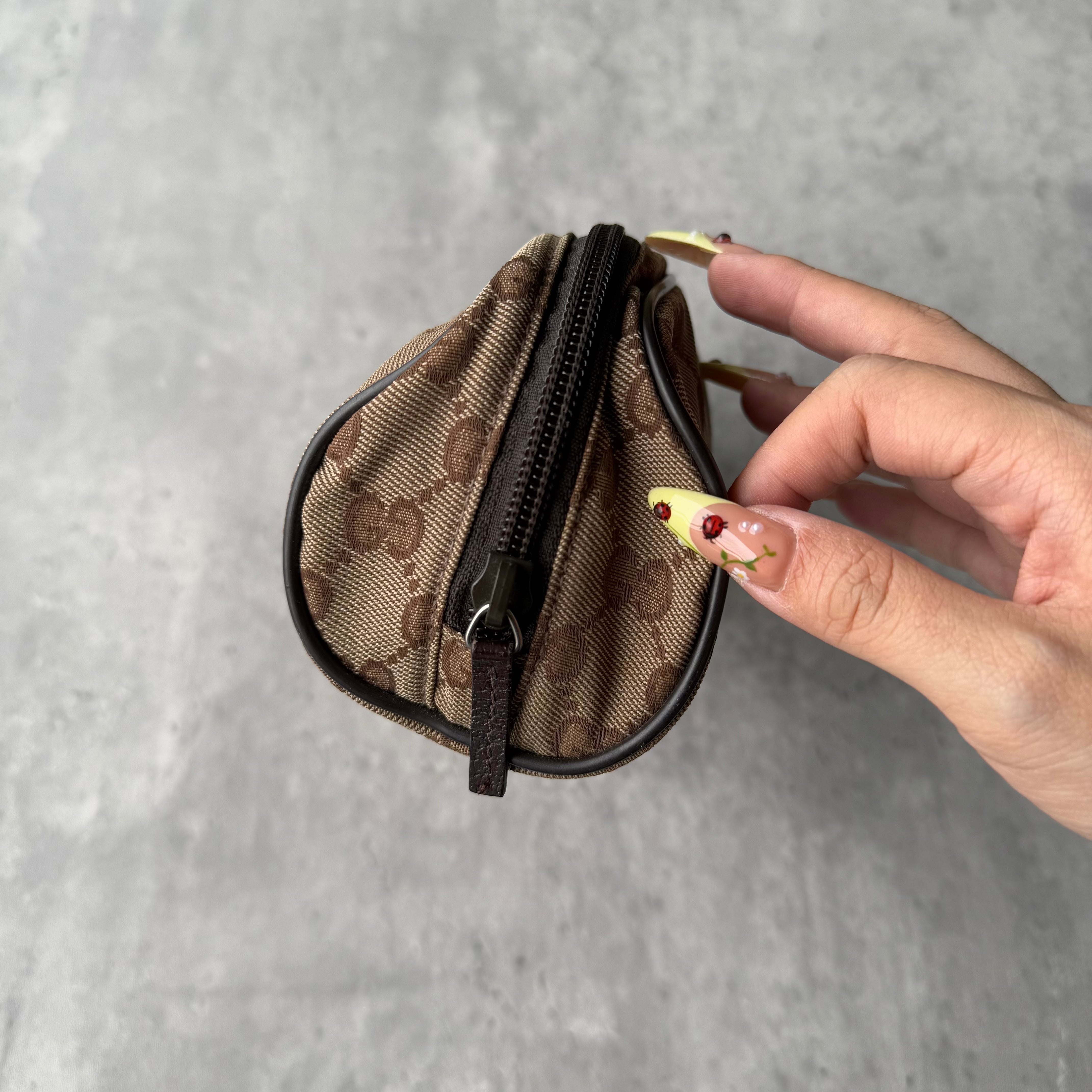 Gucci GG Monogram Cosmetic Pouch Beige