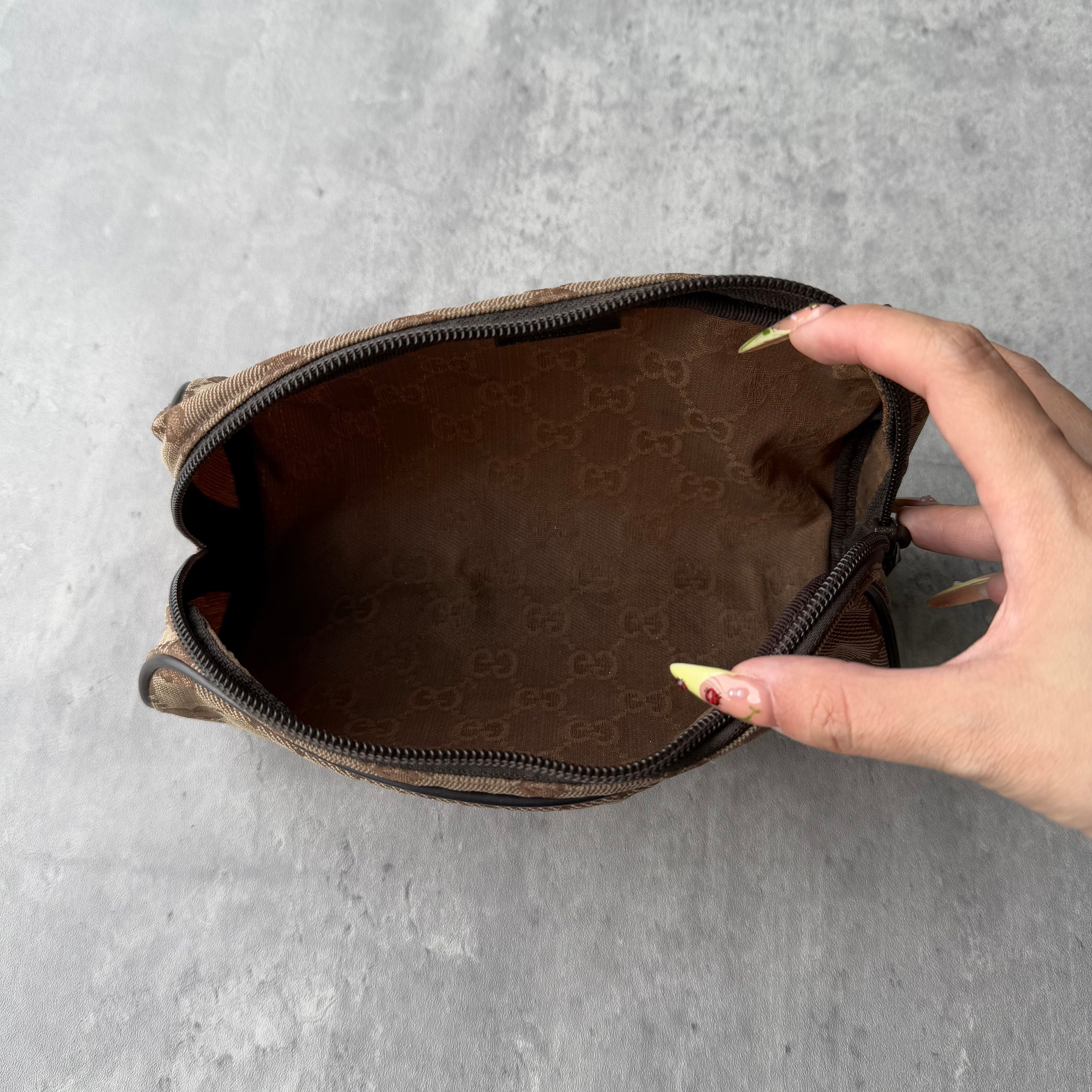 Gucci GG Monogram Cosmetic Pouch Beige