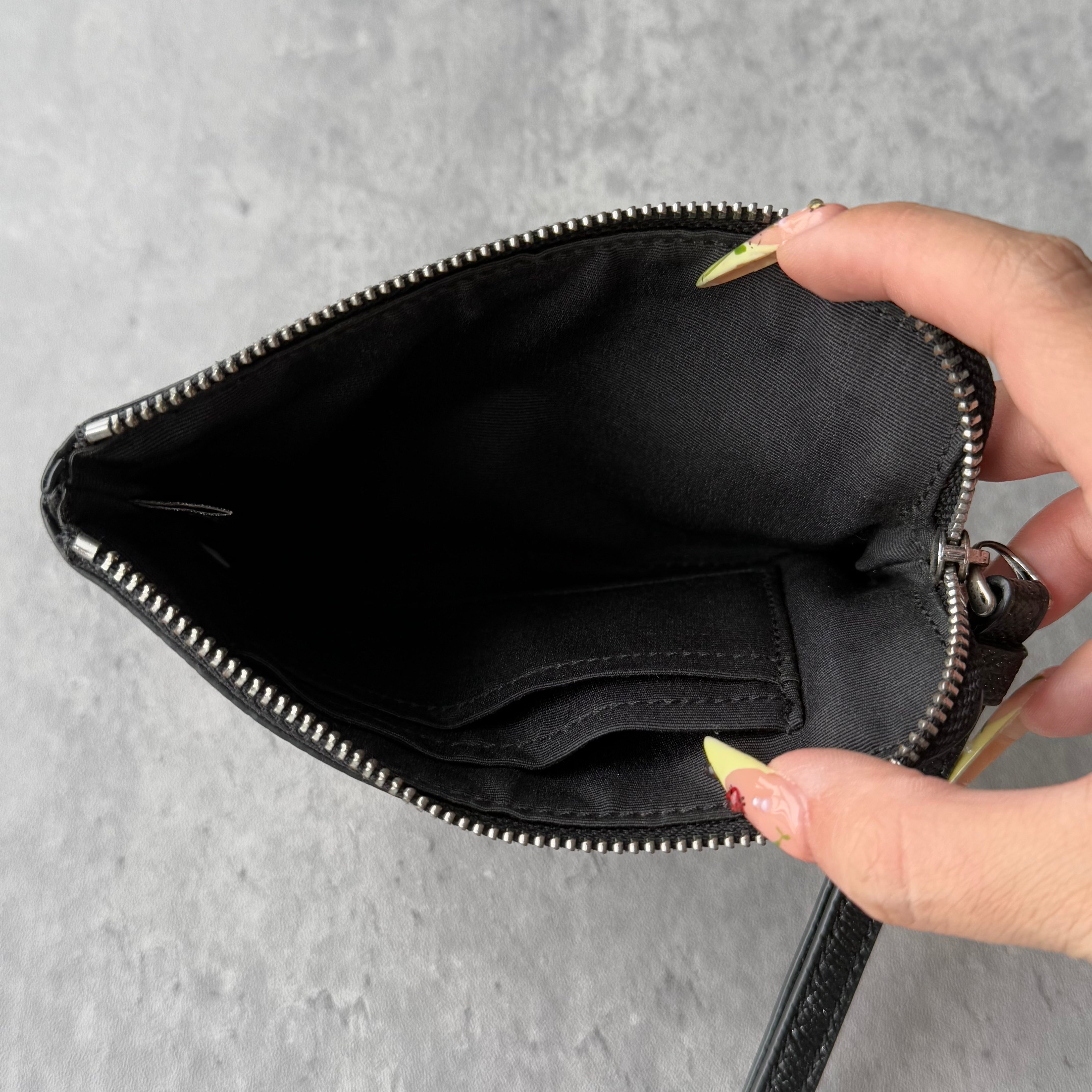 Coach Signature Black Wristlet