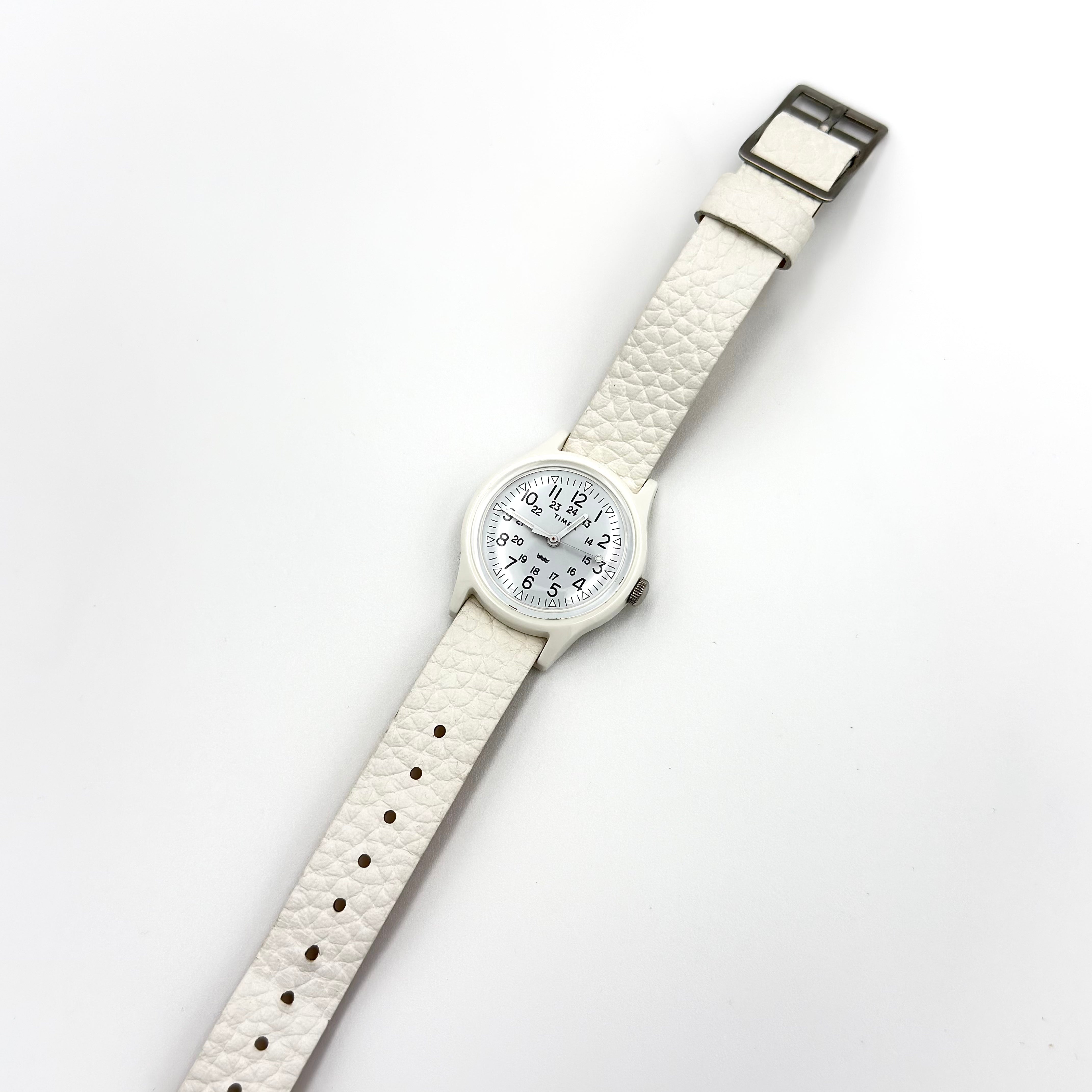 Timex Original Camper 29mm White Leather Strap Watch