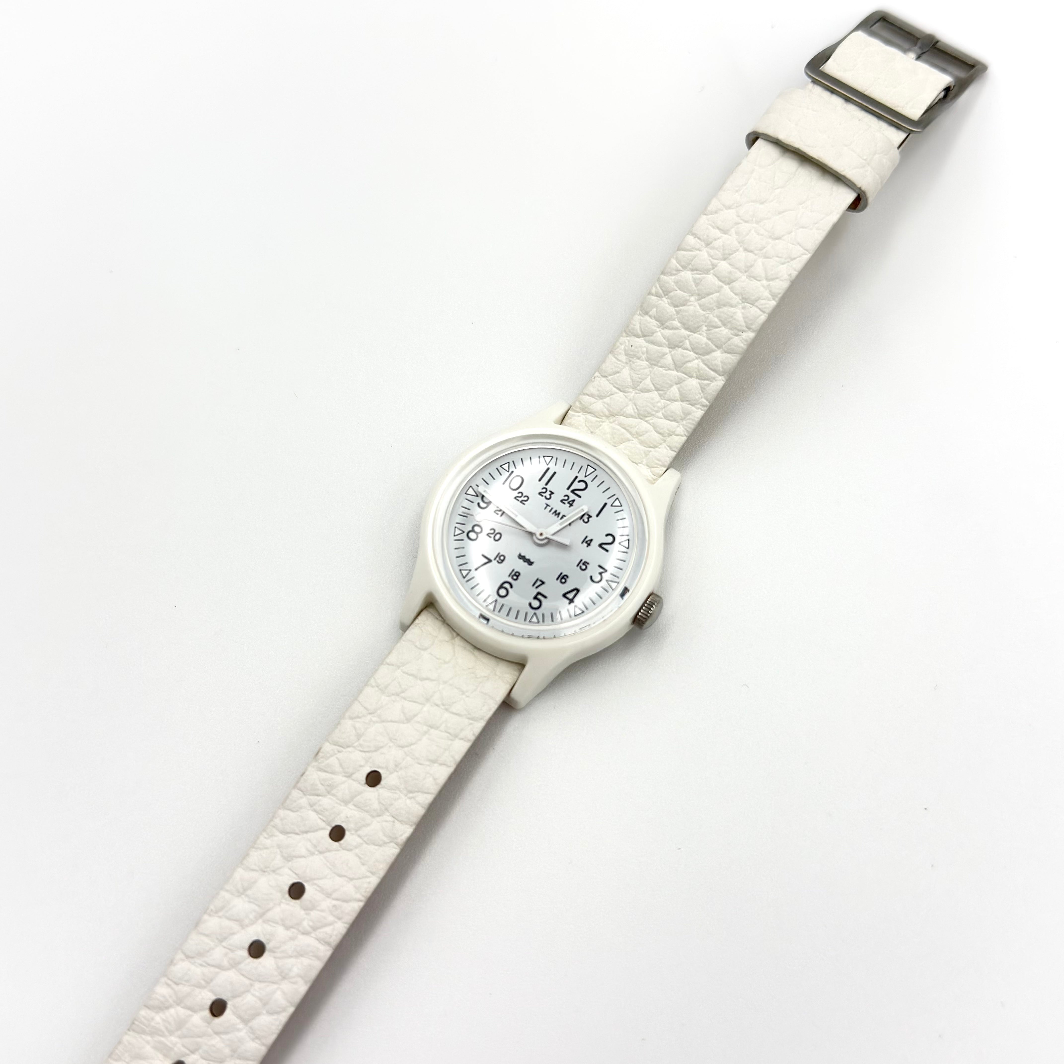 Timex Original Camper 29mm White Leather Strap Watch