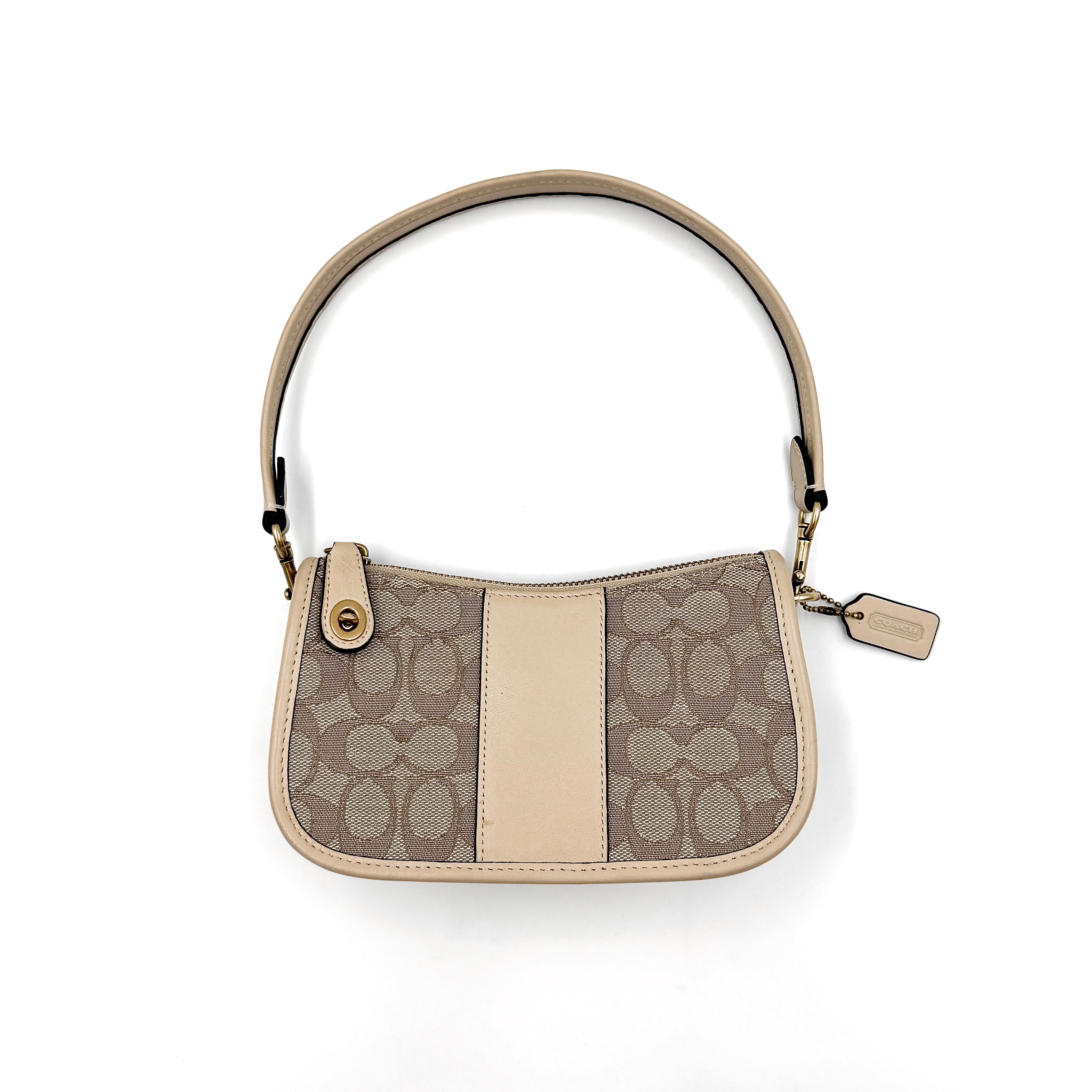 Coach Signature Swinger 20 Shoulder Bag Cream