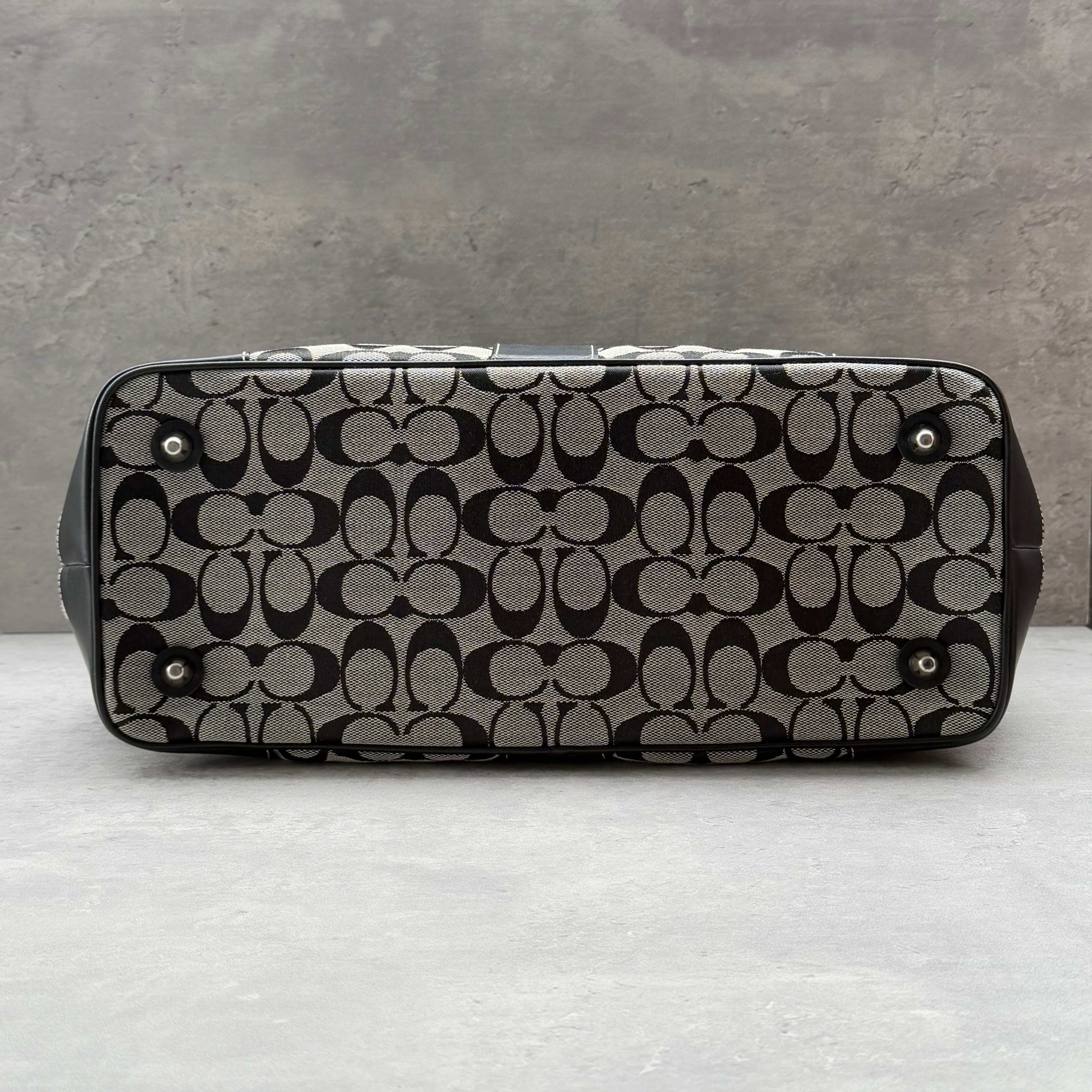 Coach Signature Canvas Tote Bag Grey/Black