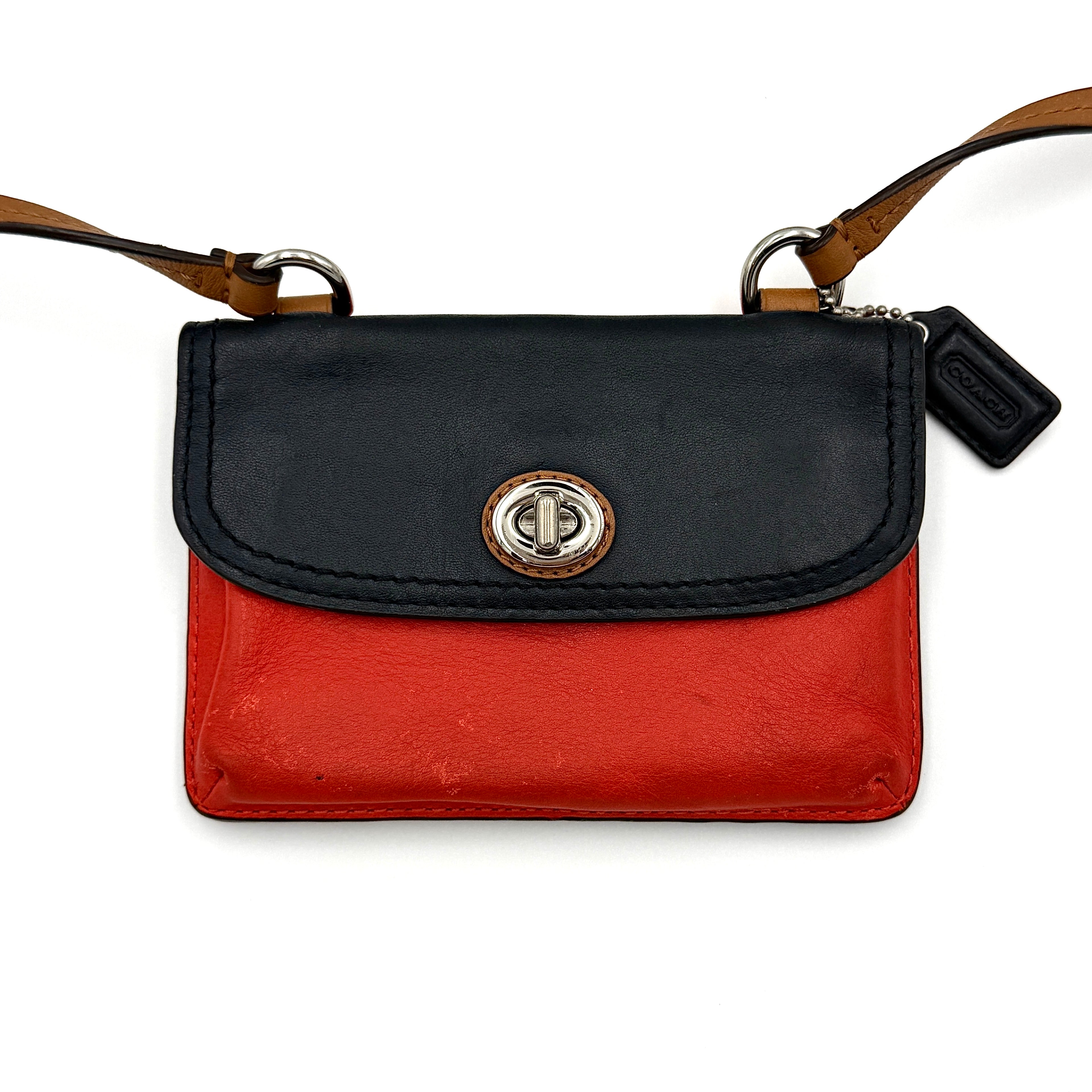 Coach Park Dylan Mini Colorblock Crossbody Bag Red/Navy