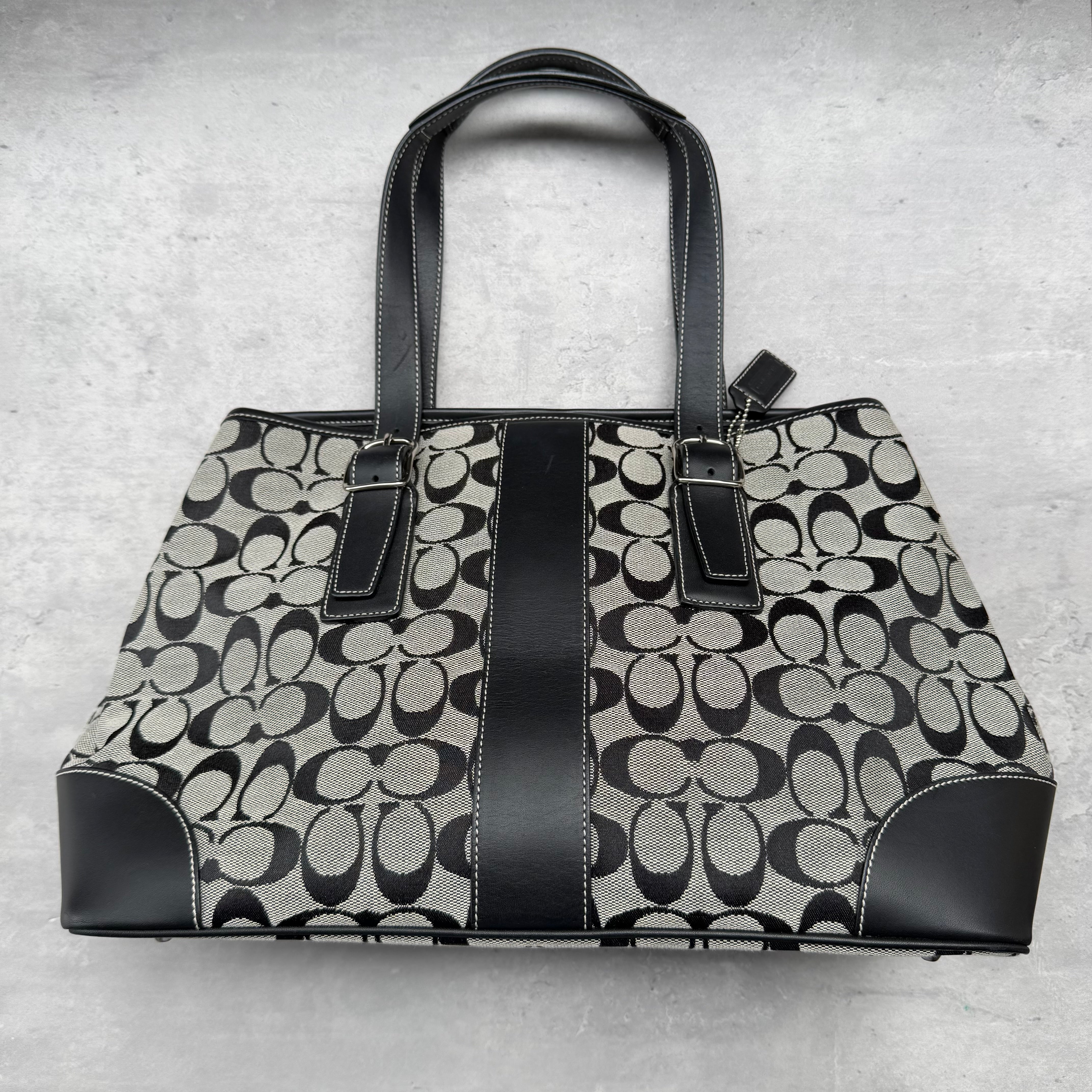 Coach Signature Canvas Tote Bag Grey/Black