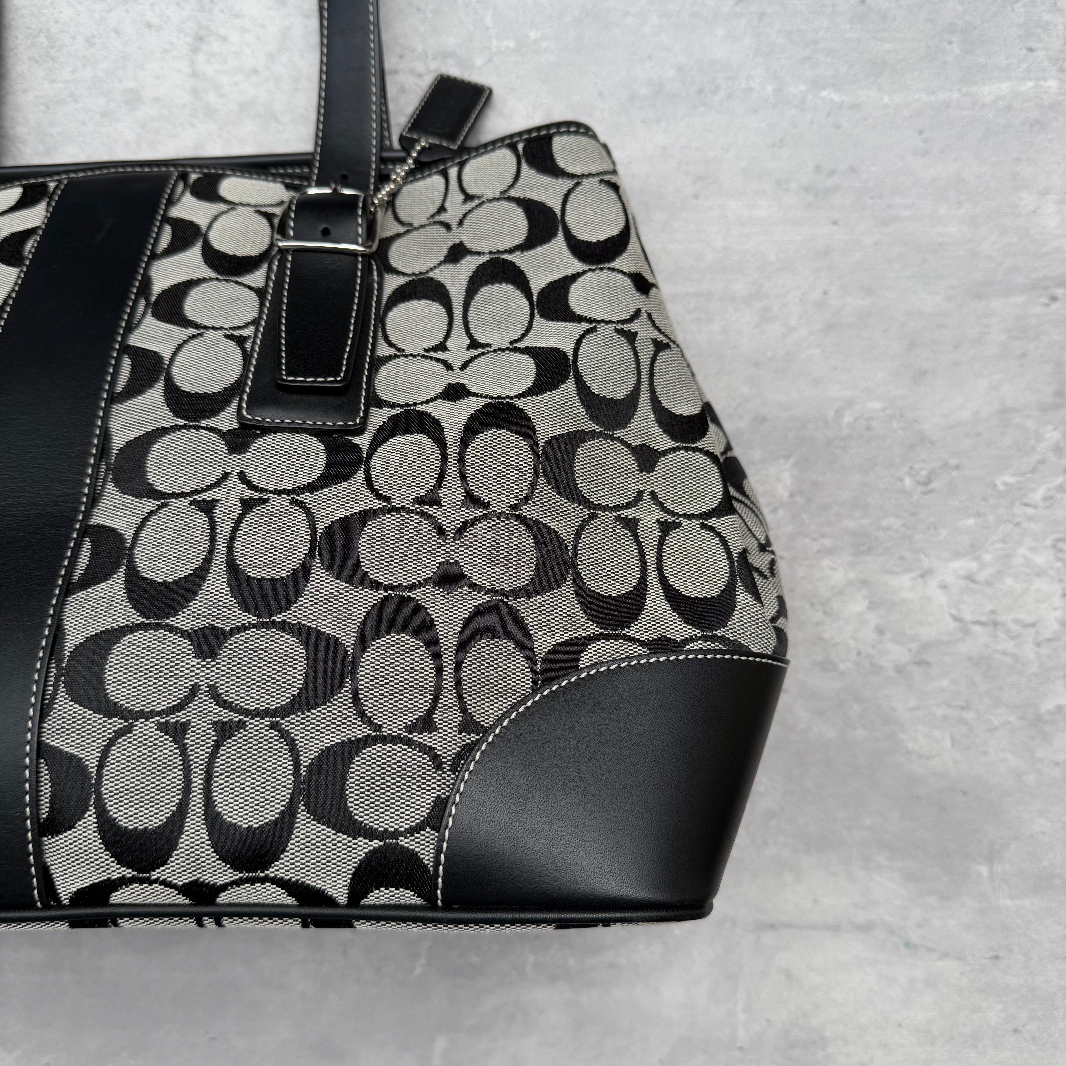 Coach Signature Canvas Tote Bag Grey/Black