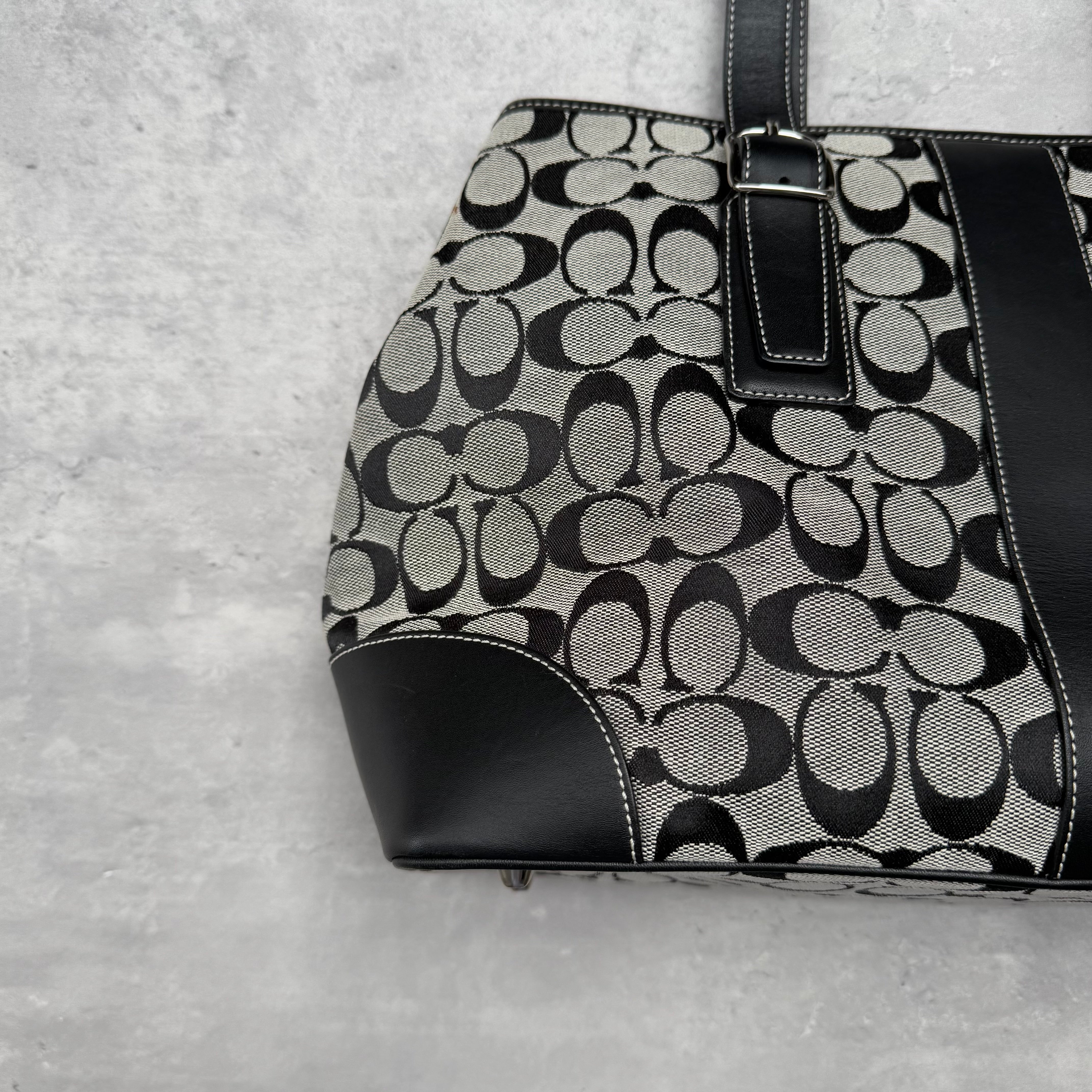 Coach Signature Canvas Tote Bag Grey/Black