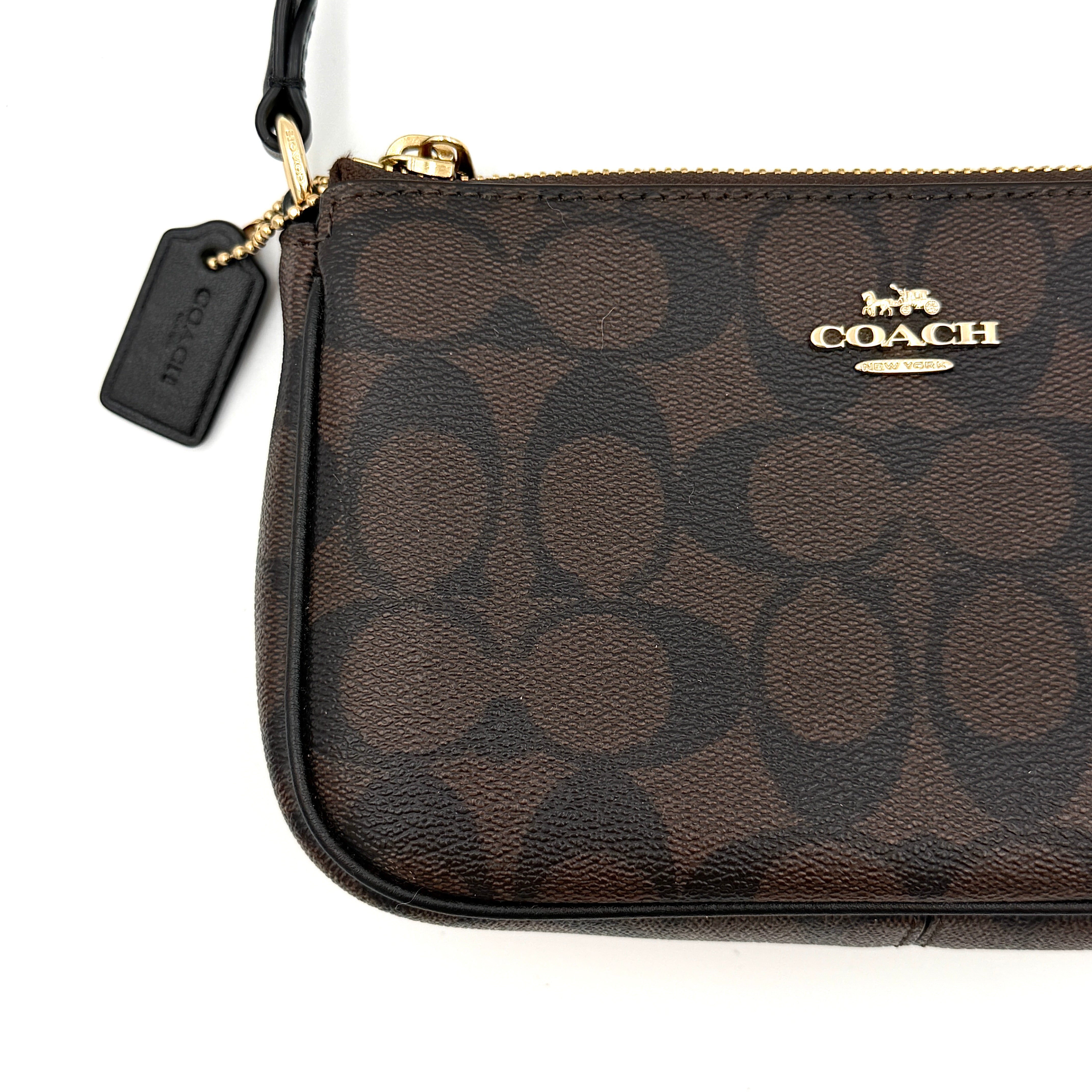 Coach Signature Nolita 19 Shoulder Bag Brown/Black