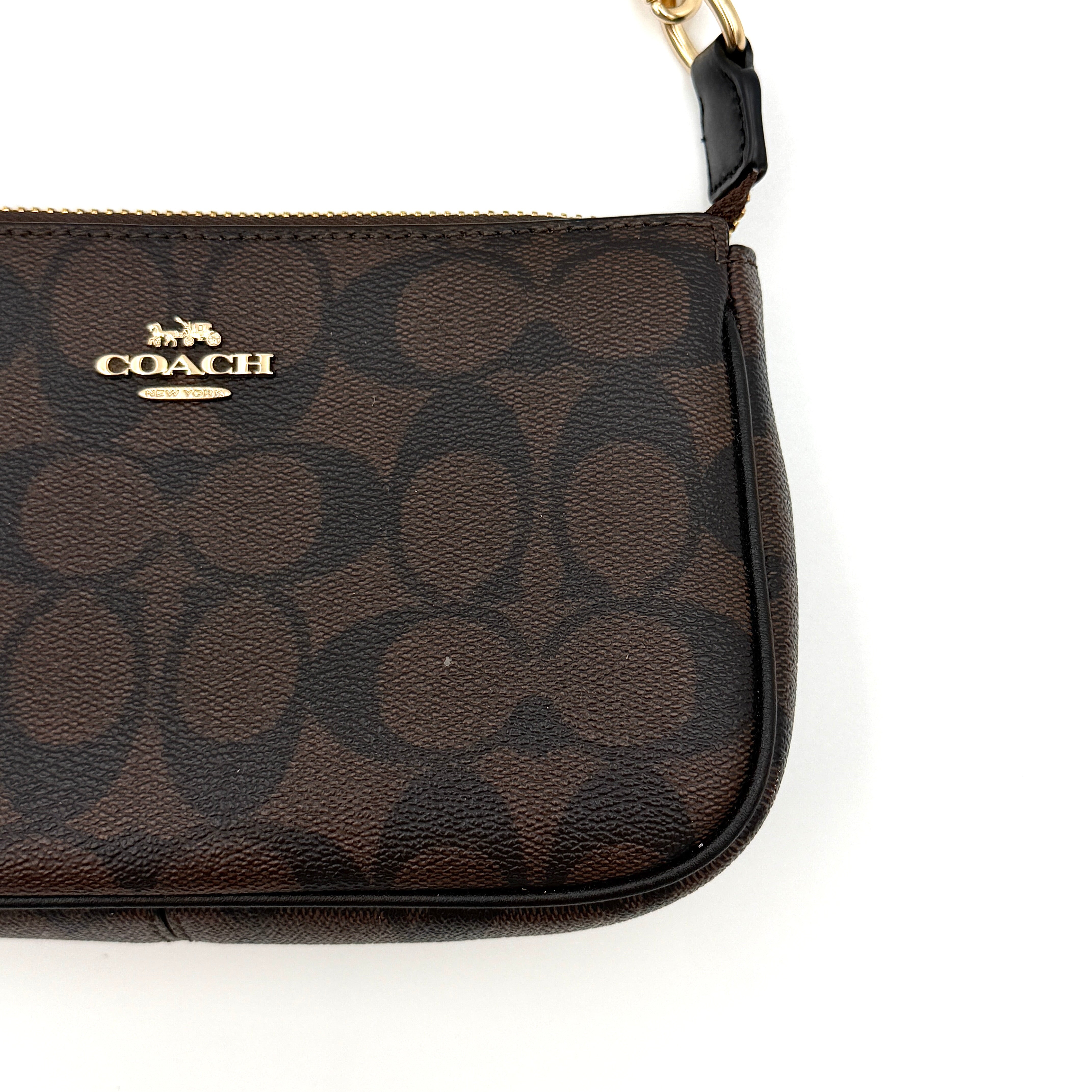 Coach Signature Nolita 19 Shoulder Bag Brown/Black