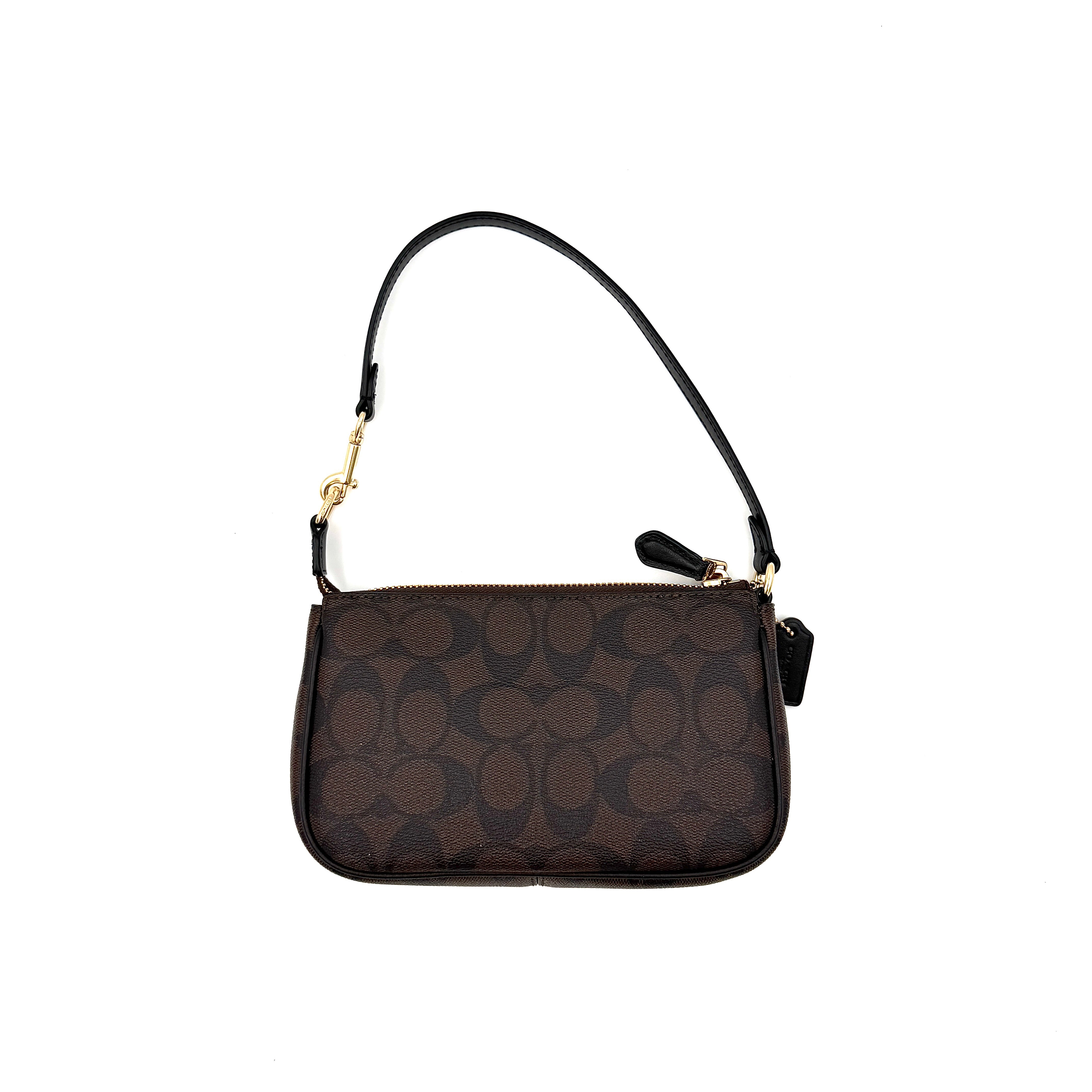 Coach Signature Nolita 19 Shoulder Bag Brown/Black