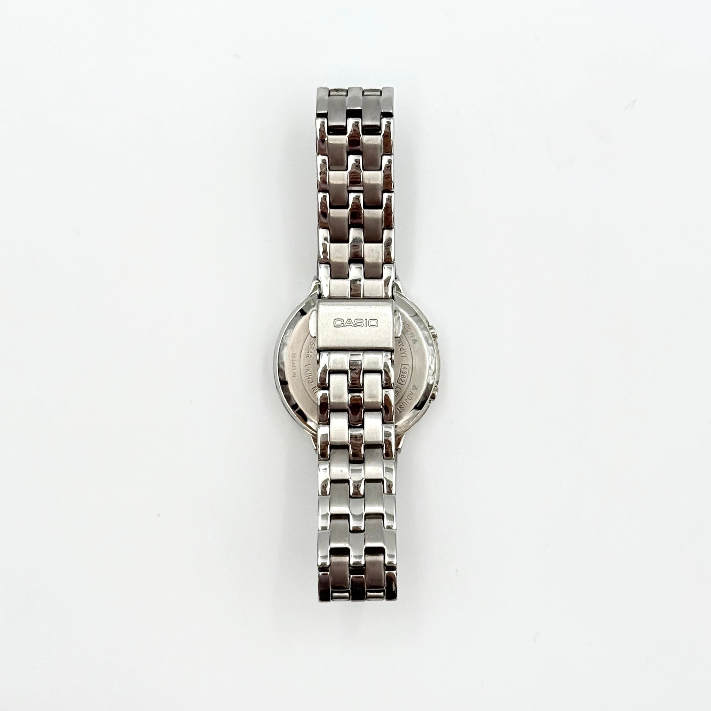 Casio Wave Ceptor LWQ-120 Pink Dial Stainless Steel Watch