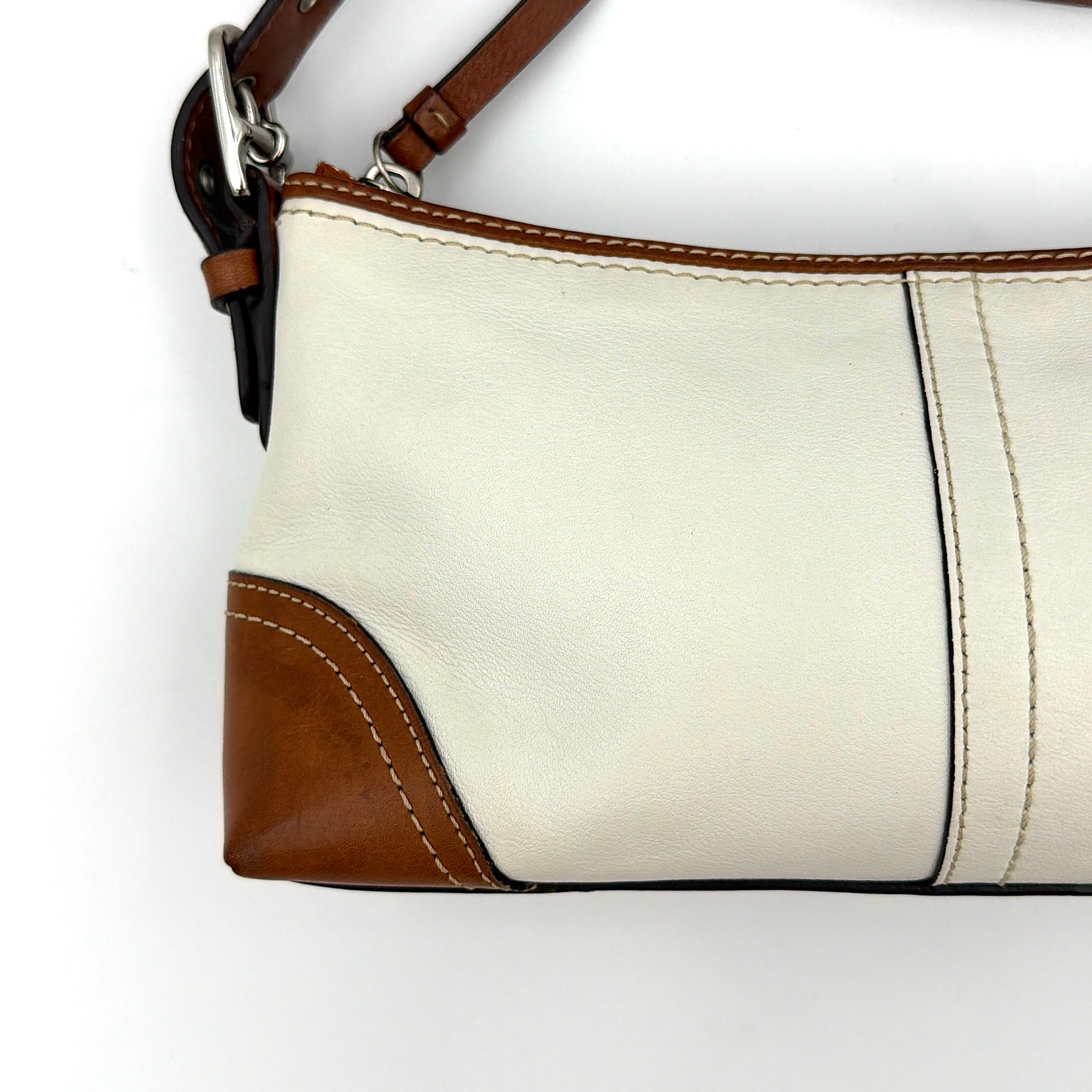 Coach Y2K Hampton Demi Baguette Shoulder Bag Cream/Tan