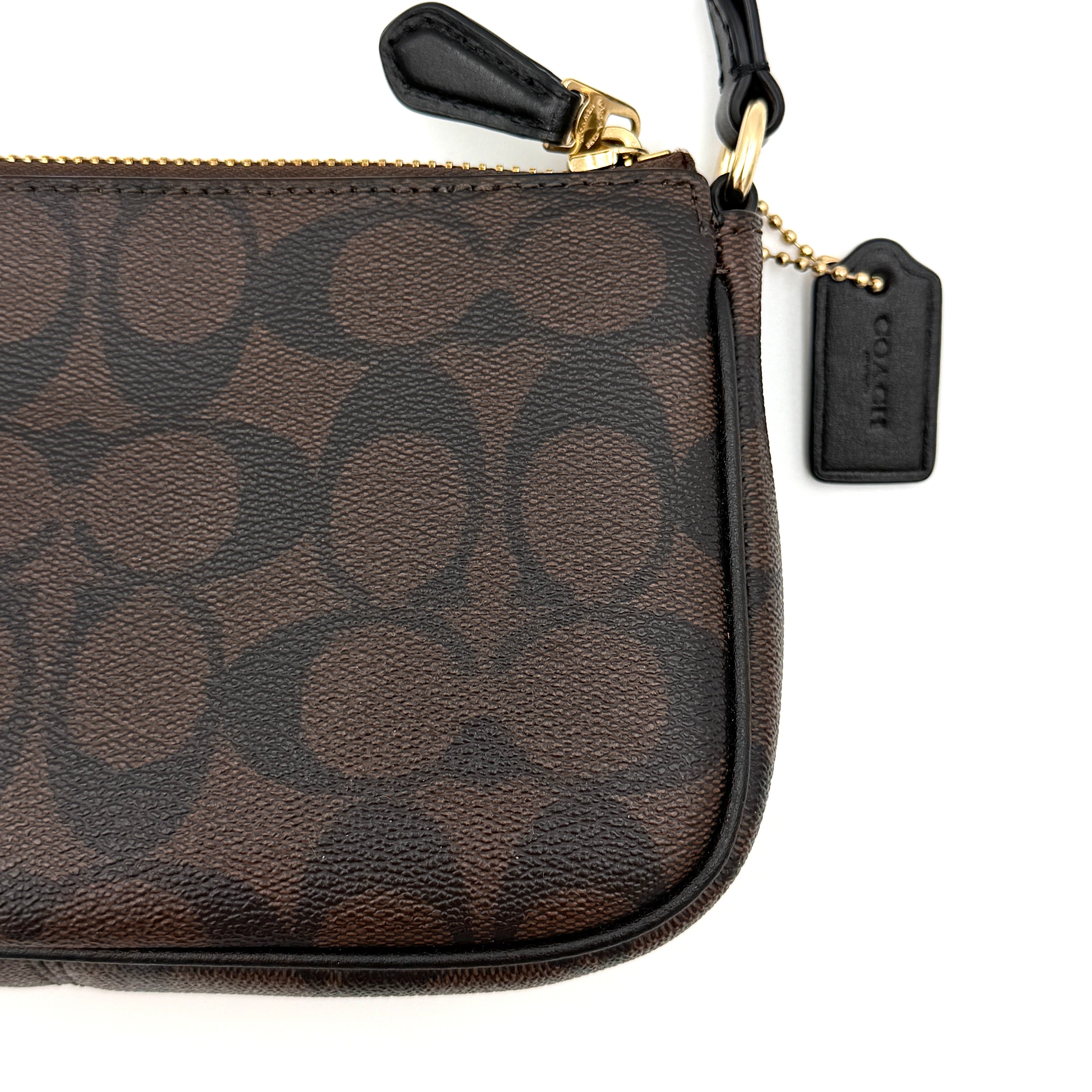 Coach Signature Nolita 19 Shoulder Bag Brown/Black