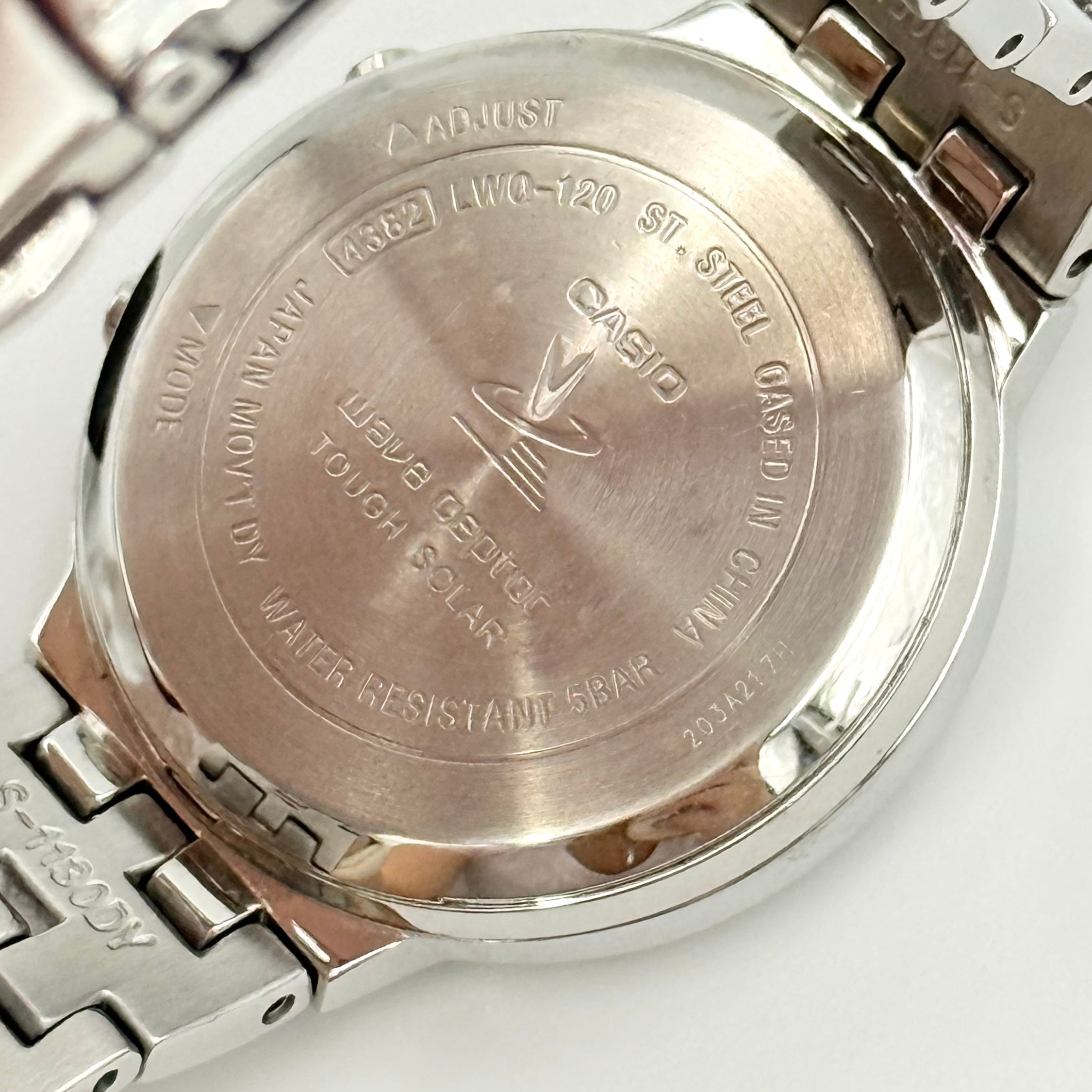 Casio Wave Ceptor LWQ-120 Pink Dial Stainless Steel Watch