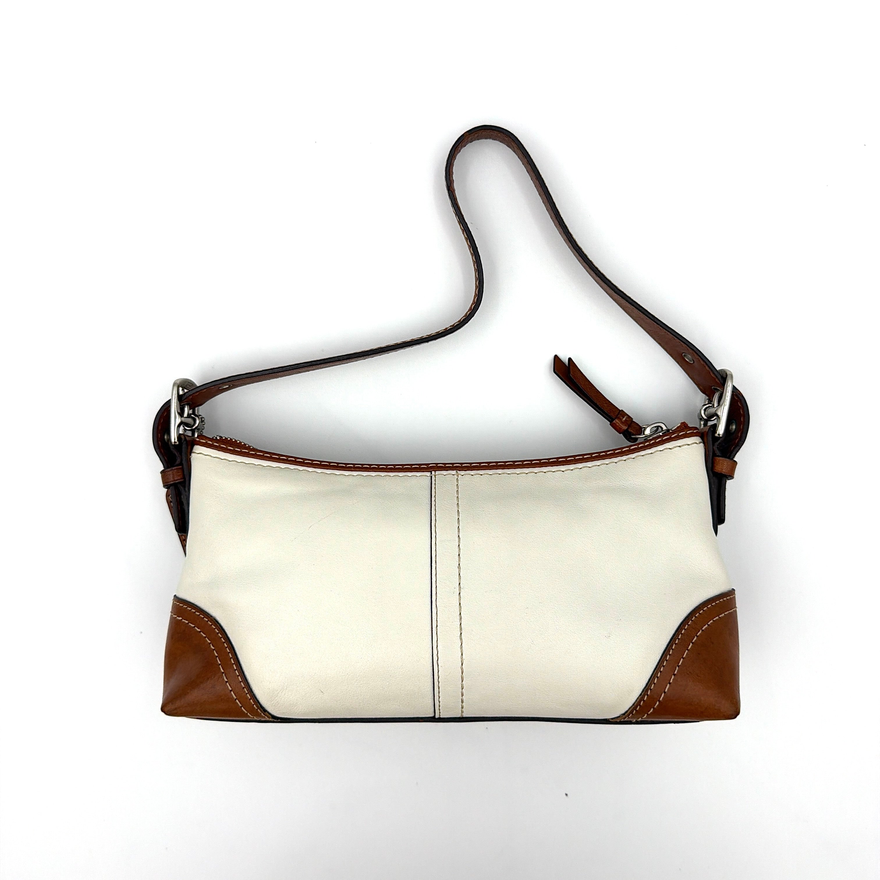 Coach Y2K Hampton Demi Baguette Shoulder Bag Cream/Tan