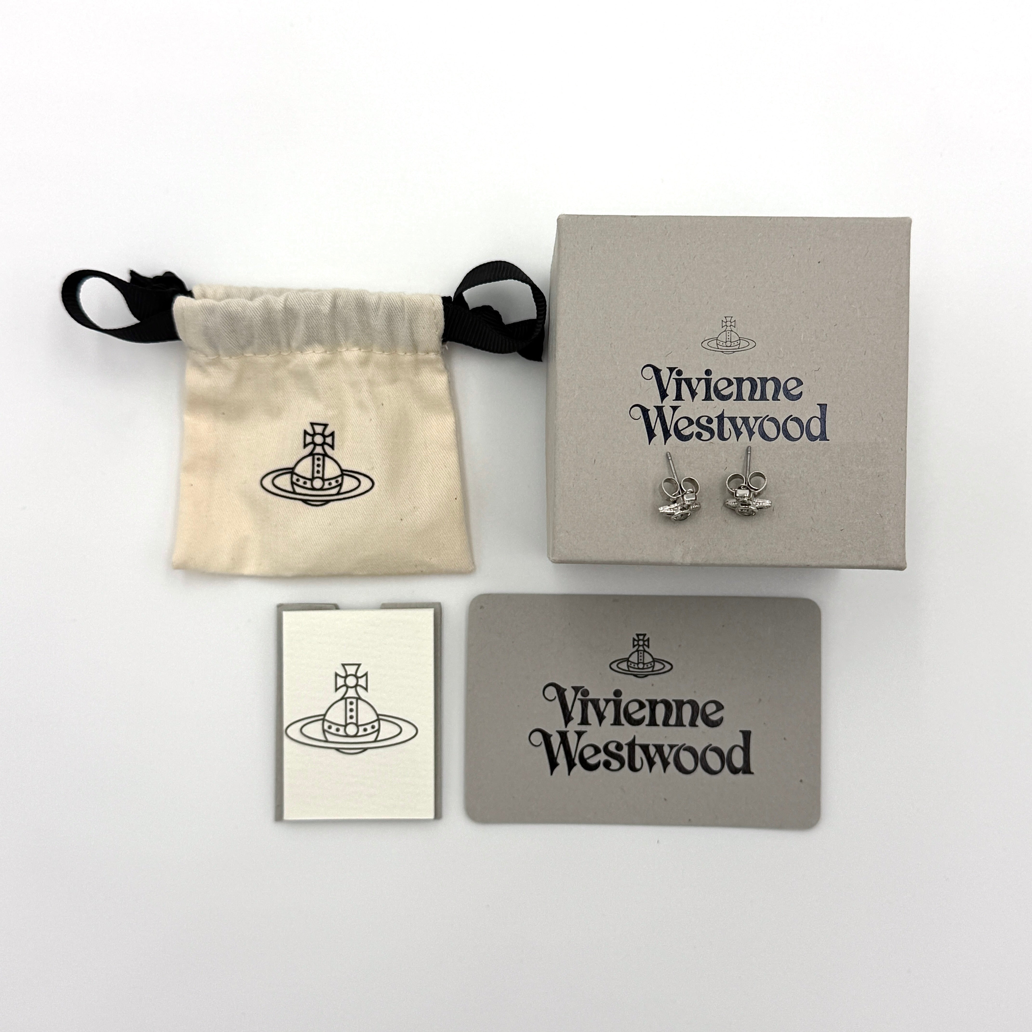 Vivienne Westwood London Orb Crystal Stud Earrings