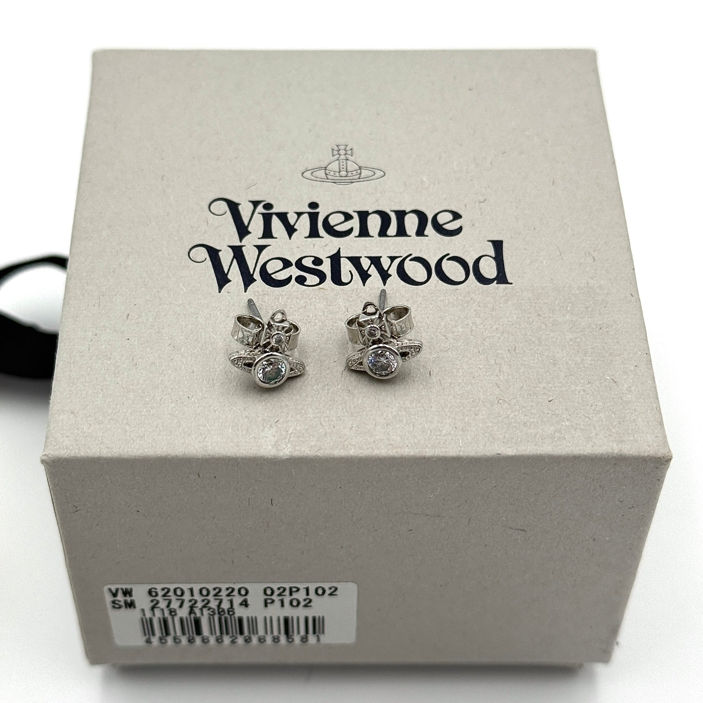 Vivienne Westwood London Orb Crystal Stud Earrings