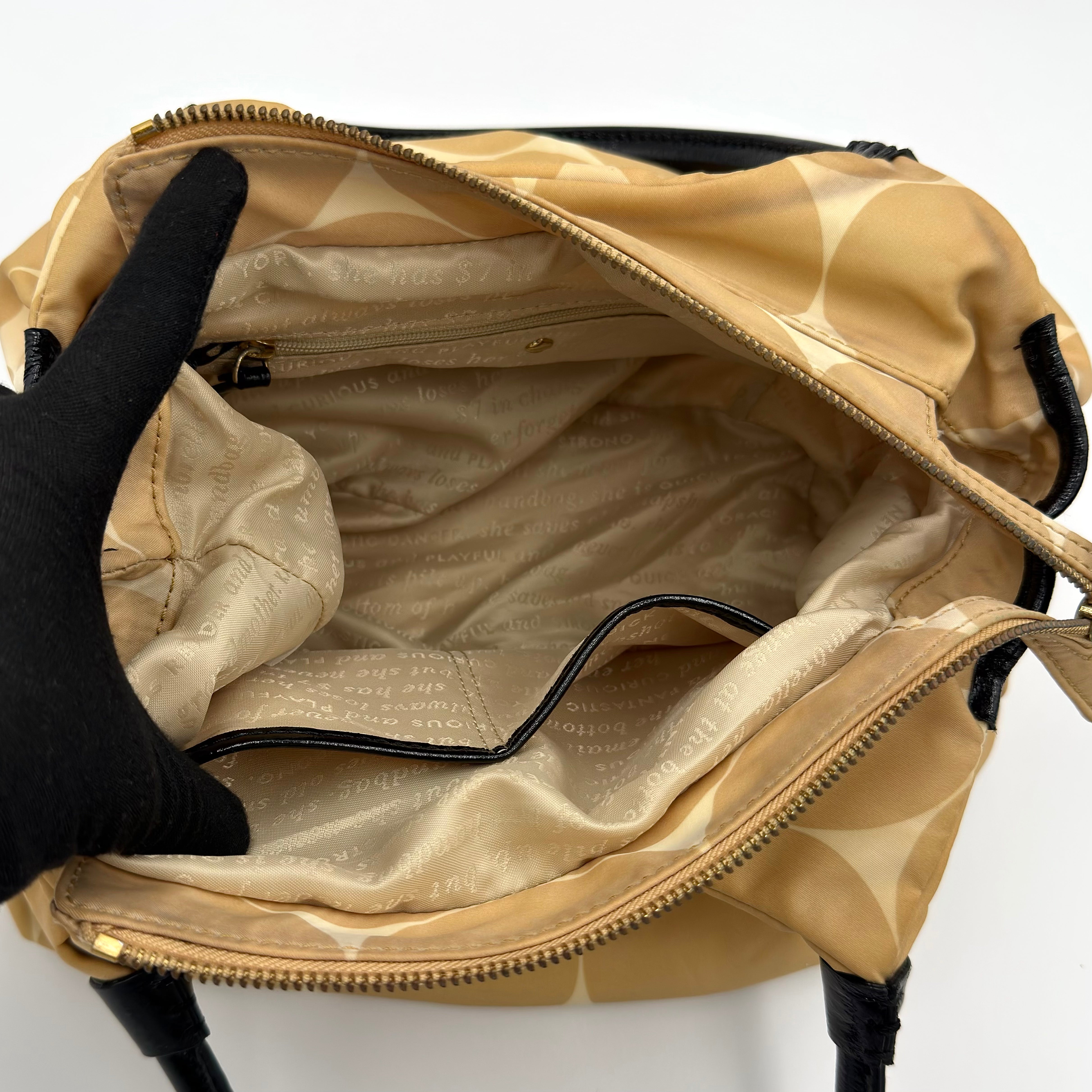 Kate Spade New York Deborah Dot Nylon Shoulder Bag Brown/Beige