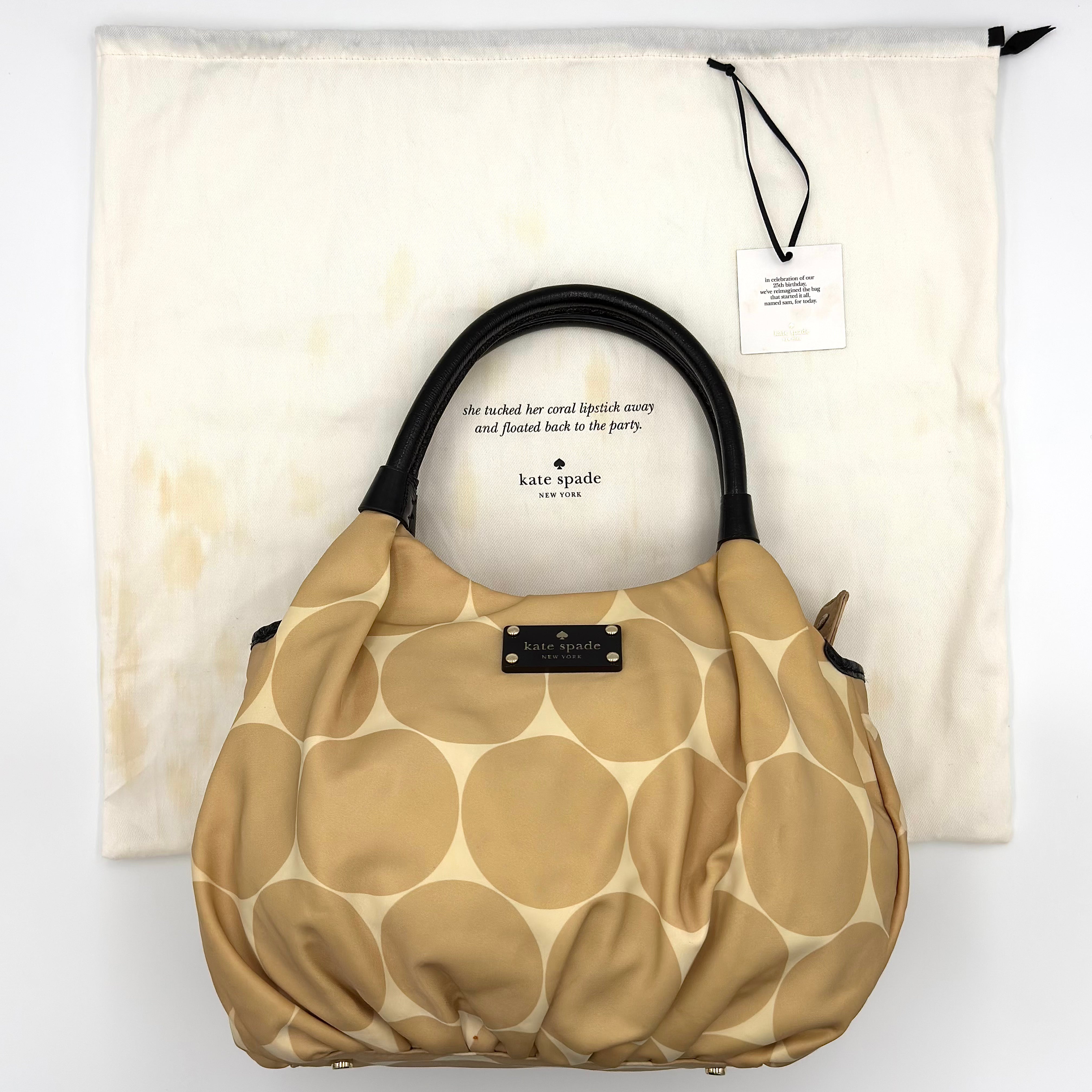 Kate Spade New York Deborah Dot Nylon Shoulder Bag Brown/Beige