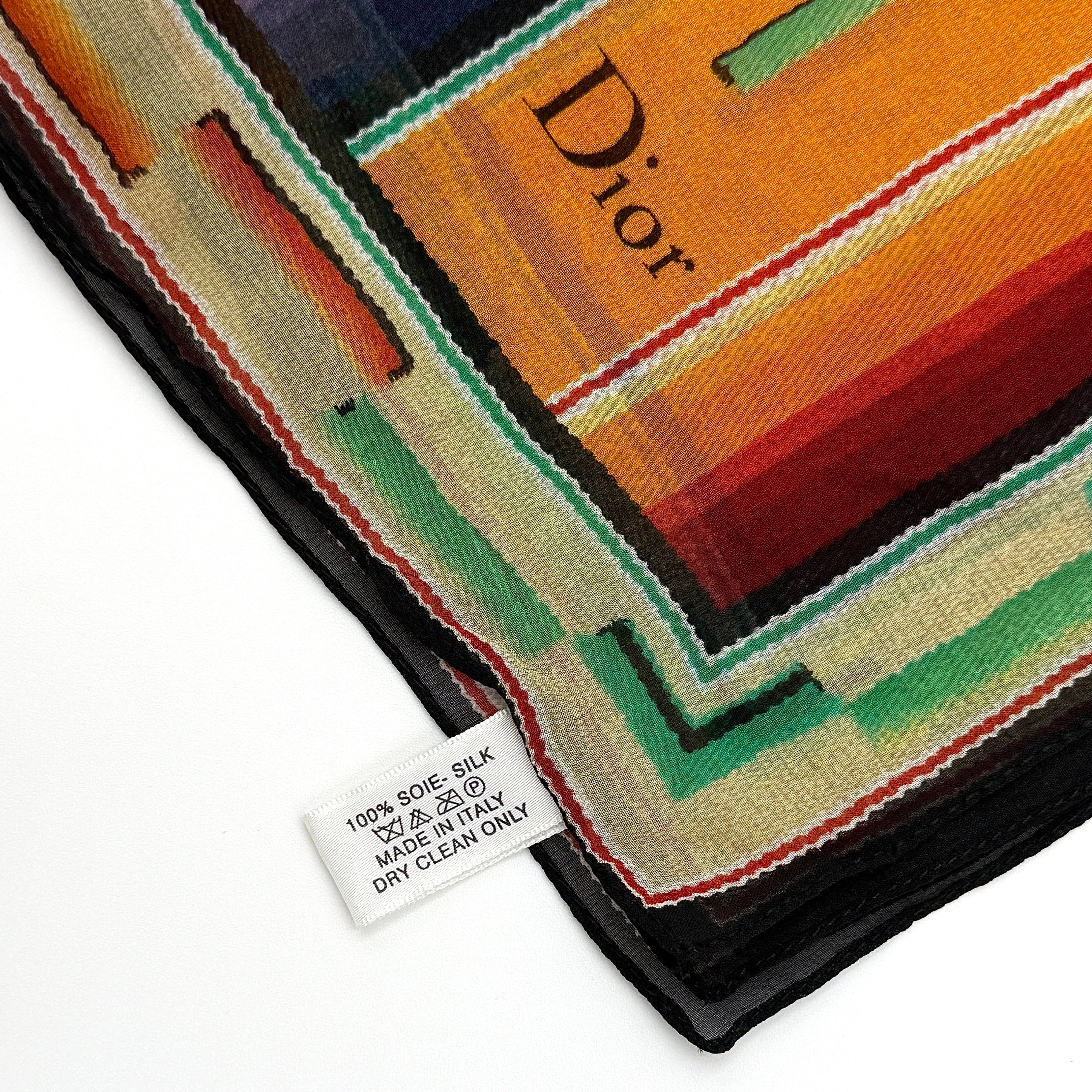 Dior Aztec Silk Scarf Multicolor