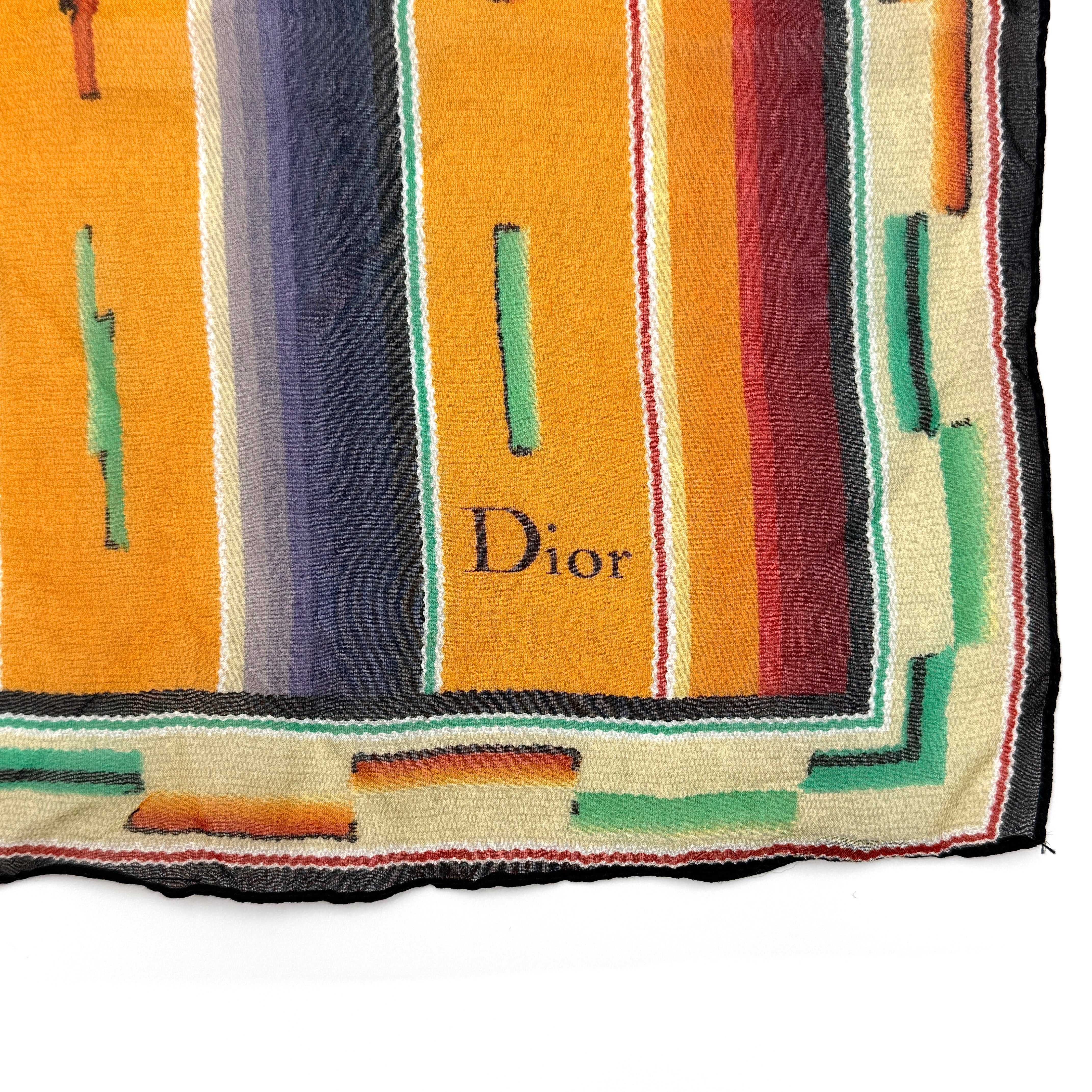Dior Aztec Silk Scarf Multicolor