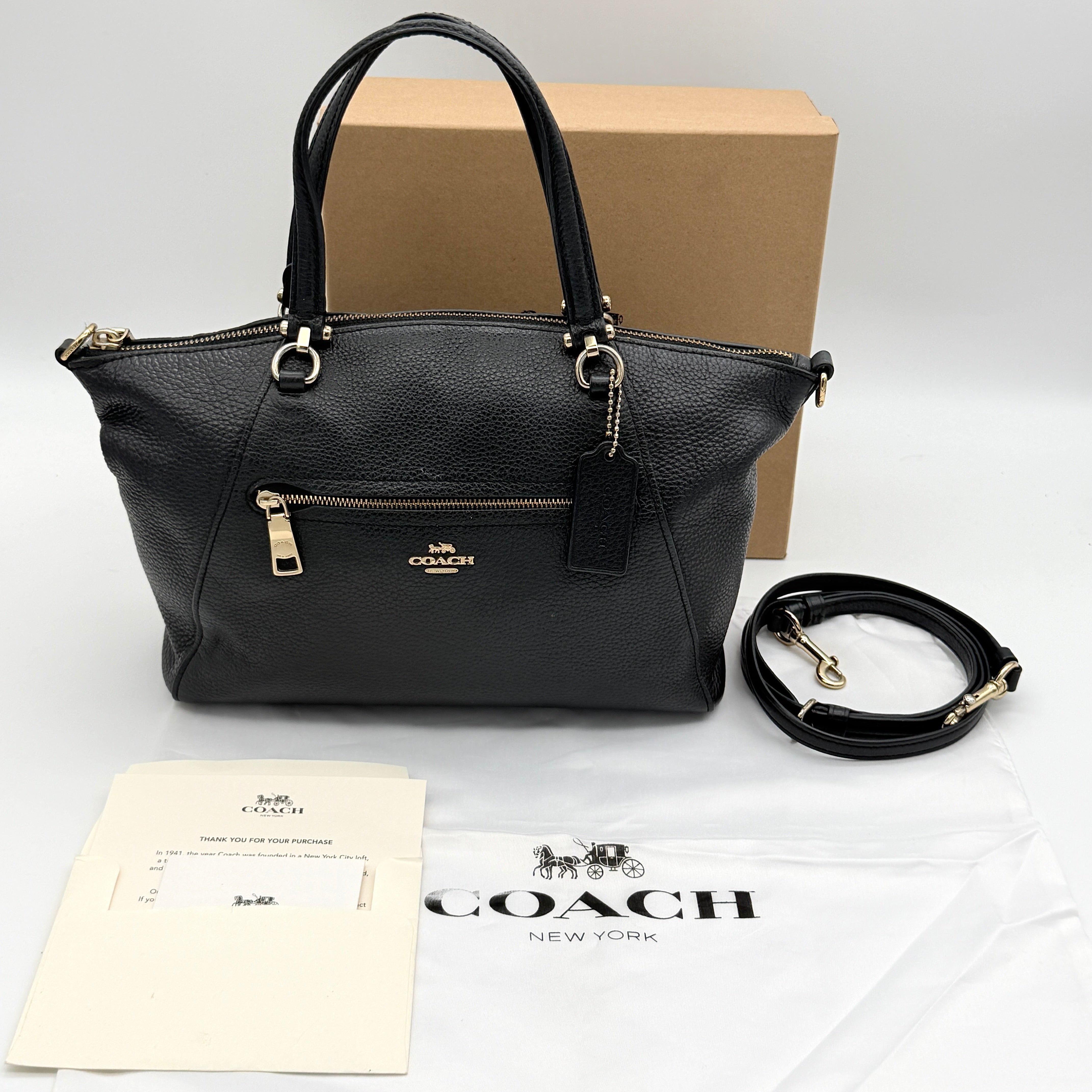 Coach 2Way Prairie Satchel Shoulder Bag Black