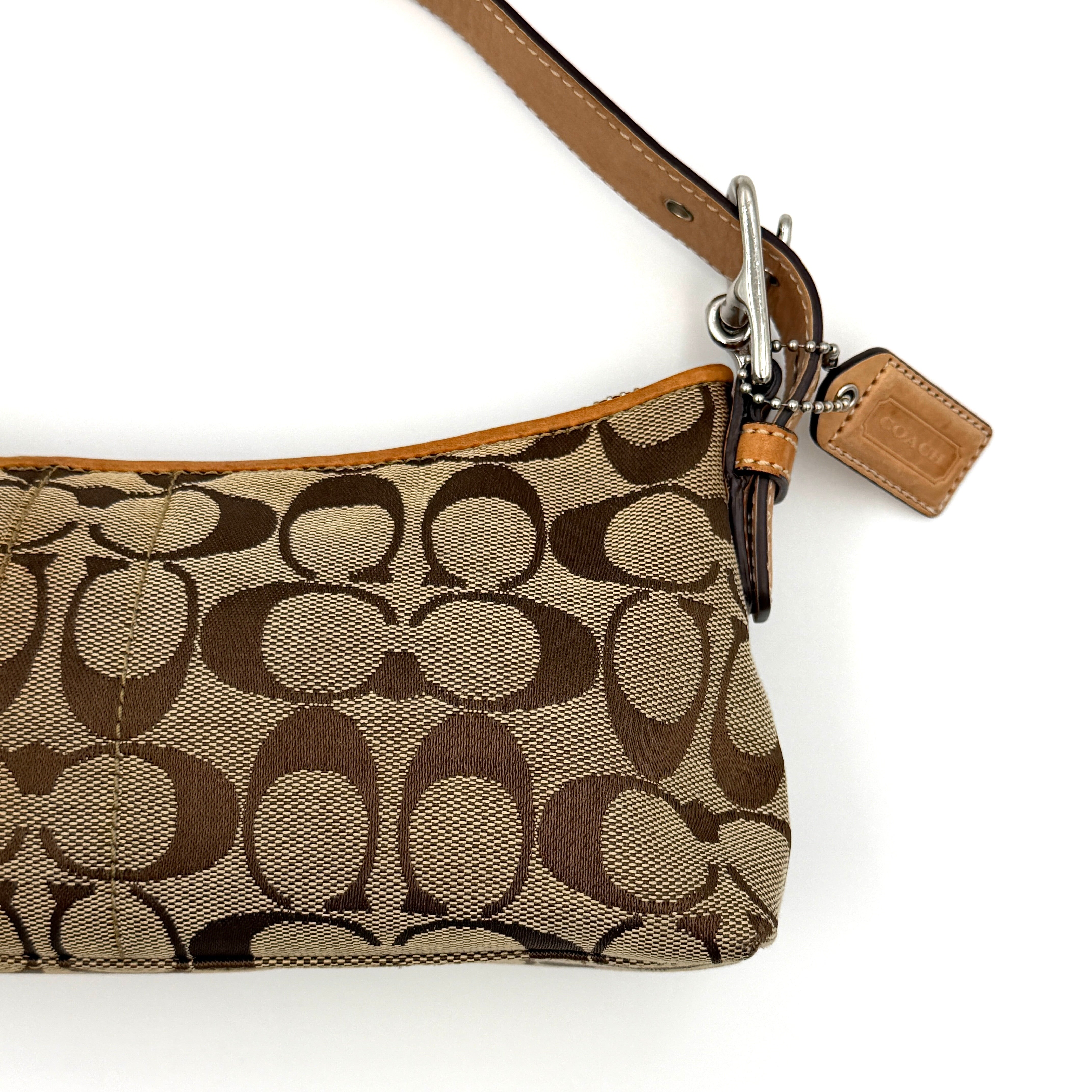 Coach Y2K Hamptons Demi Baguette Shoulder Bag Beige