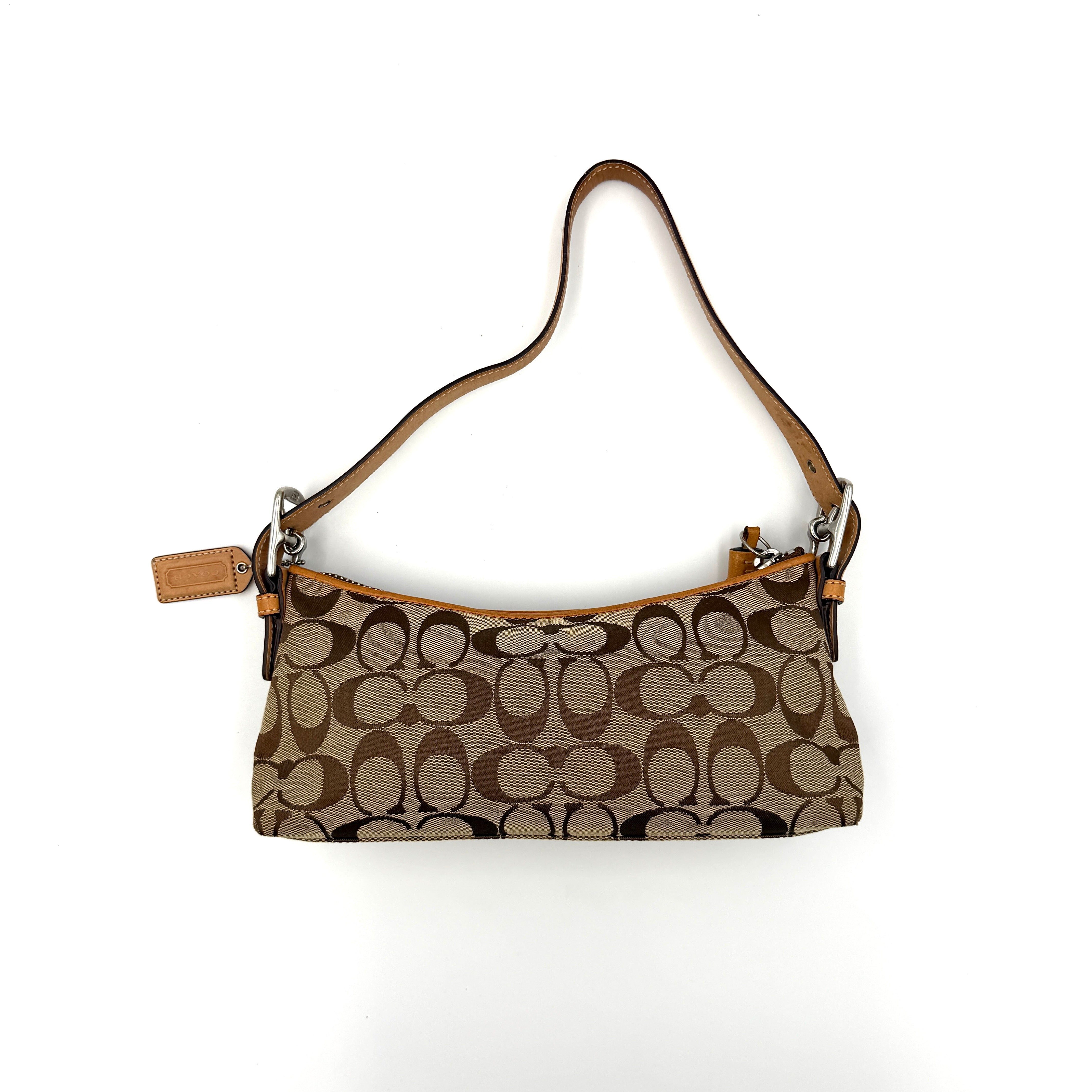 Coach Y2K Hamptons Demi Baguette Shoulder Bag Beige