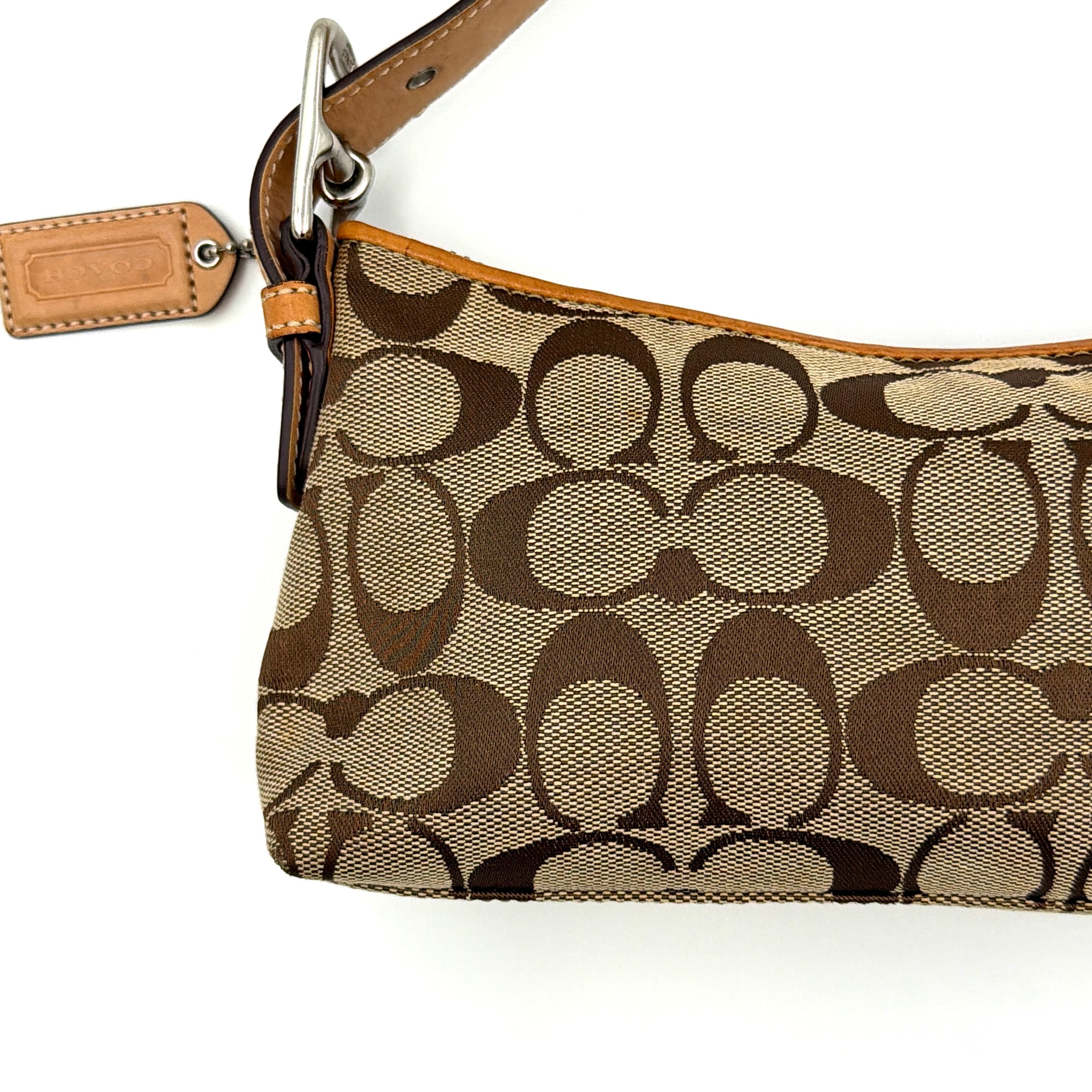 Coach Y2K Hamptons Demi Baguette Shoulder Bag Beige