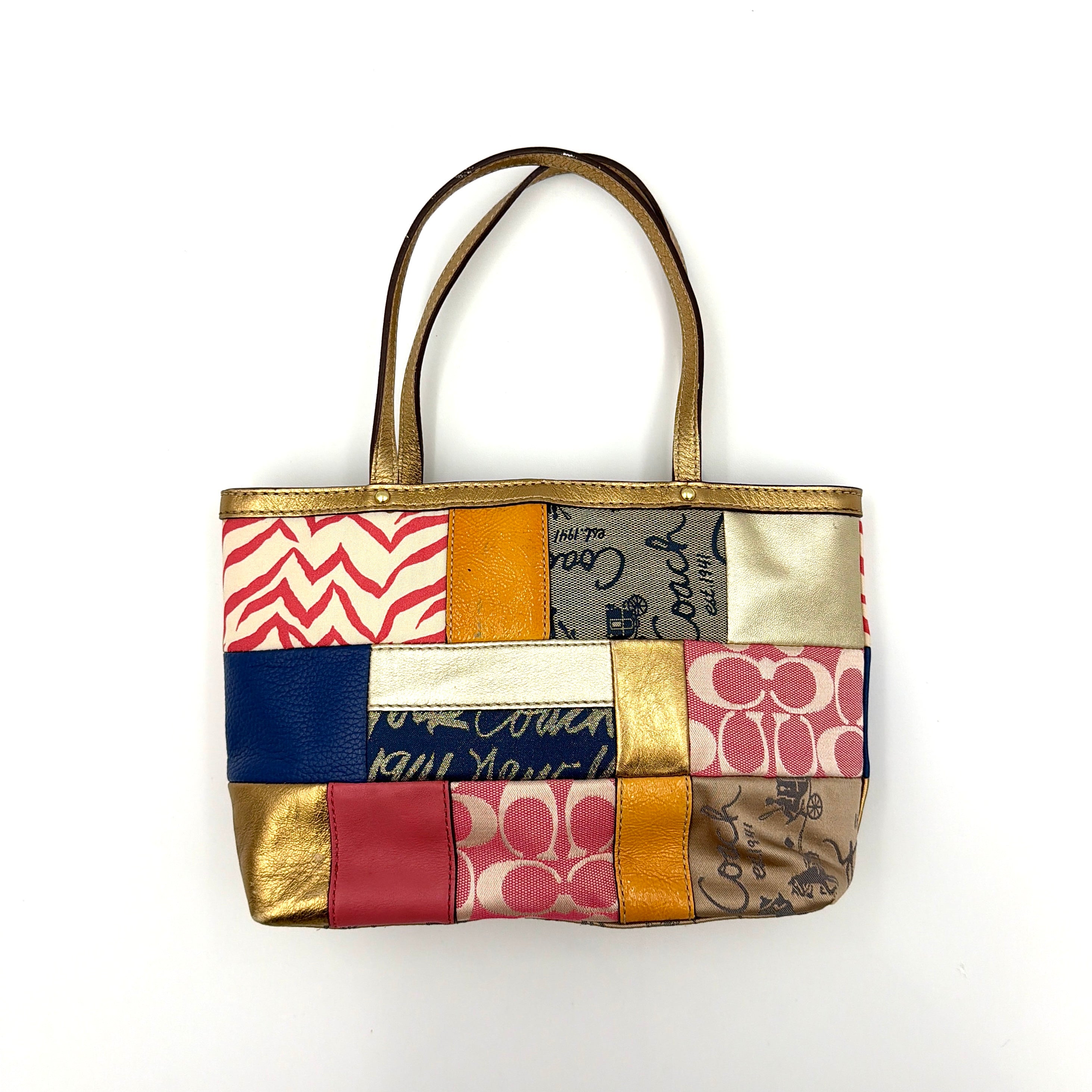 Coach Y2K Signature Patchwork Tote Bag Multicolor