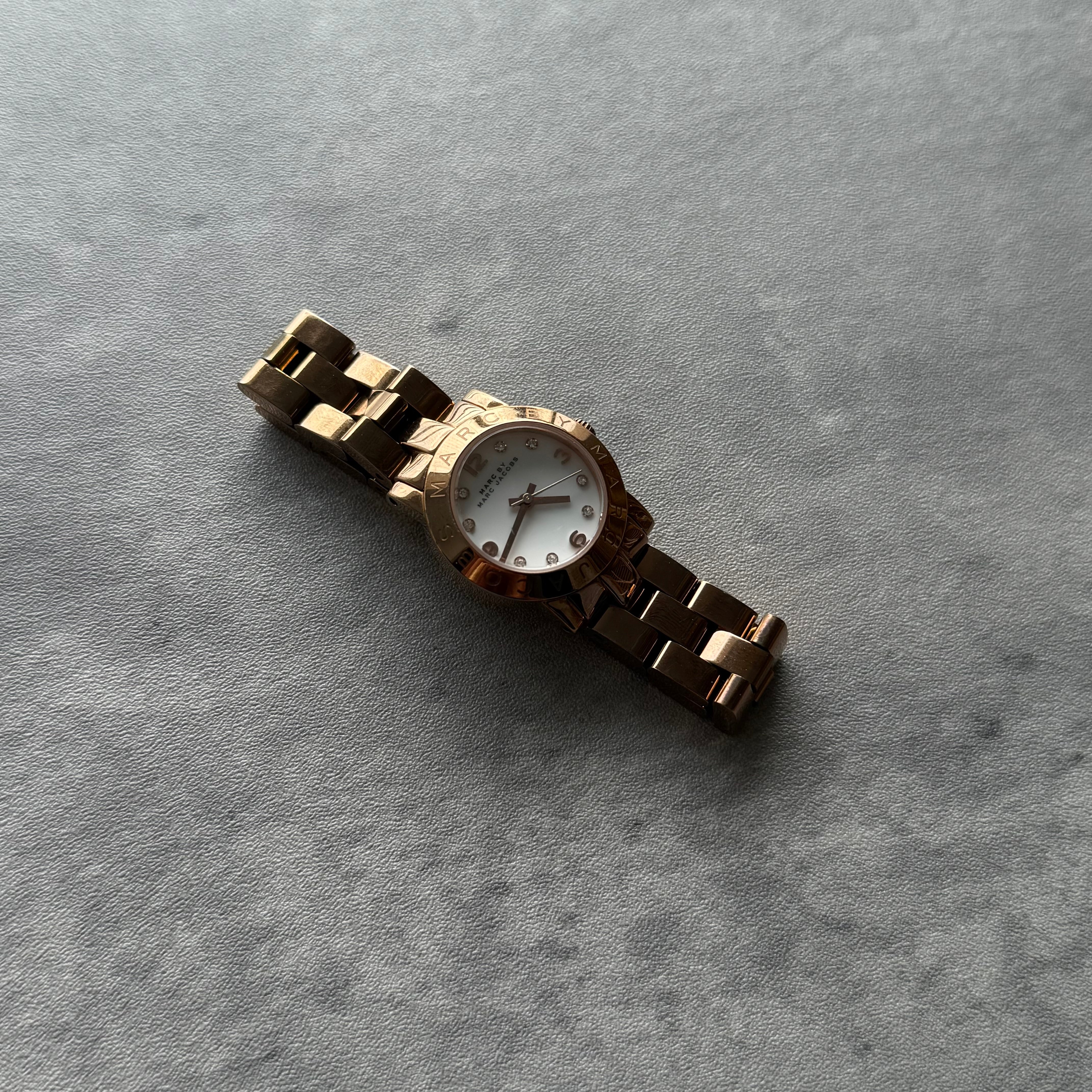 Marc Jacobs Mini Amy White Dial Rose Gold Watch