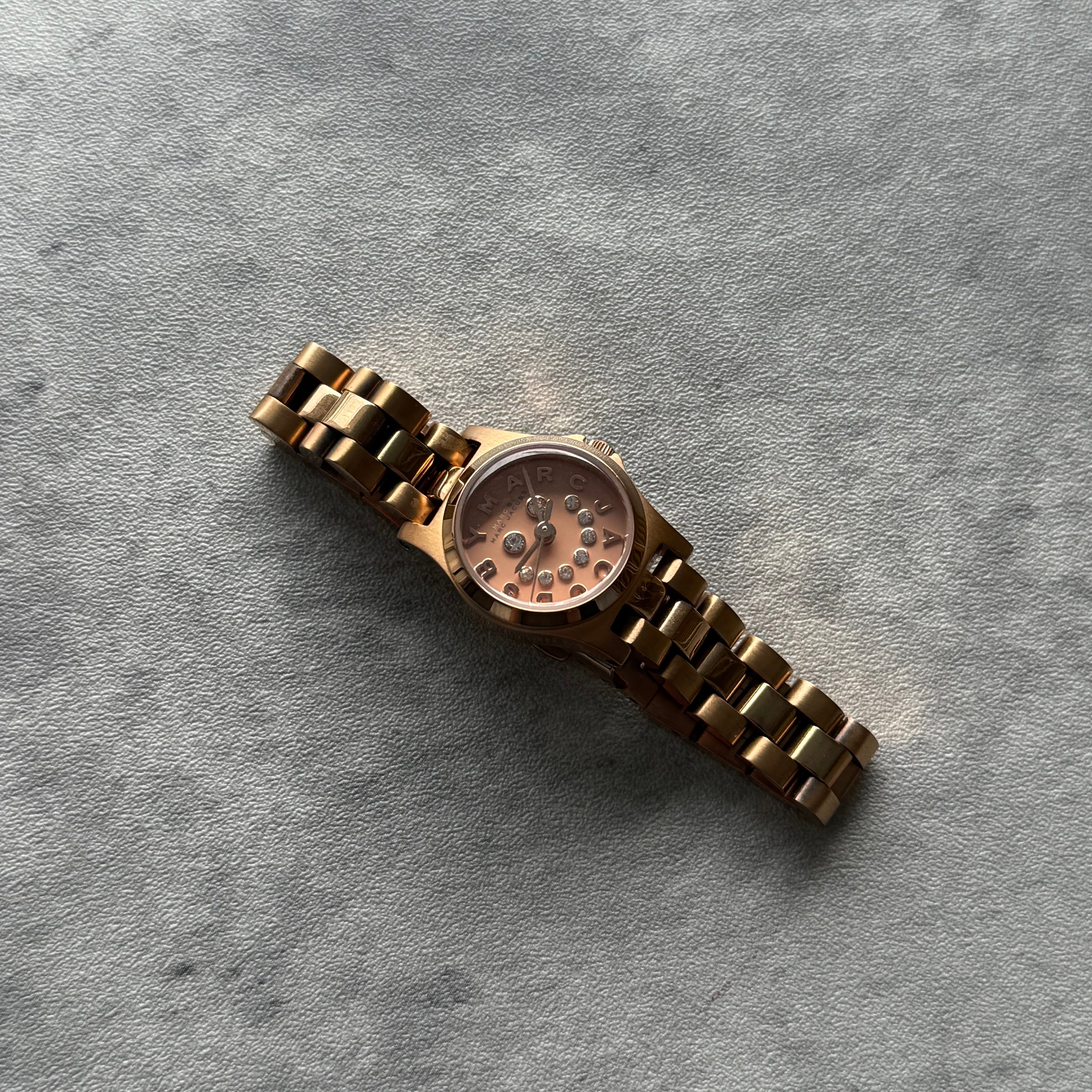 Marc Jacobs Light Pink Dial Rose Gold Watch