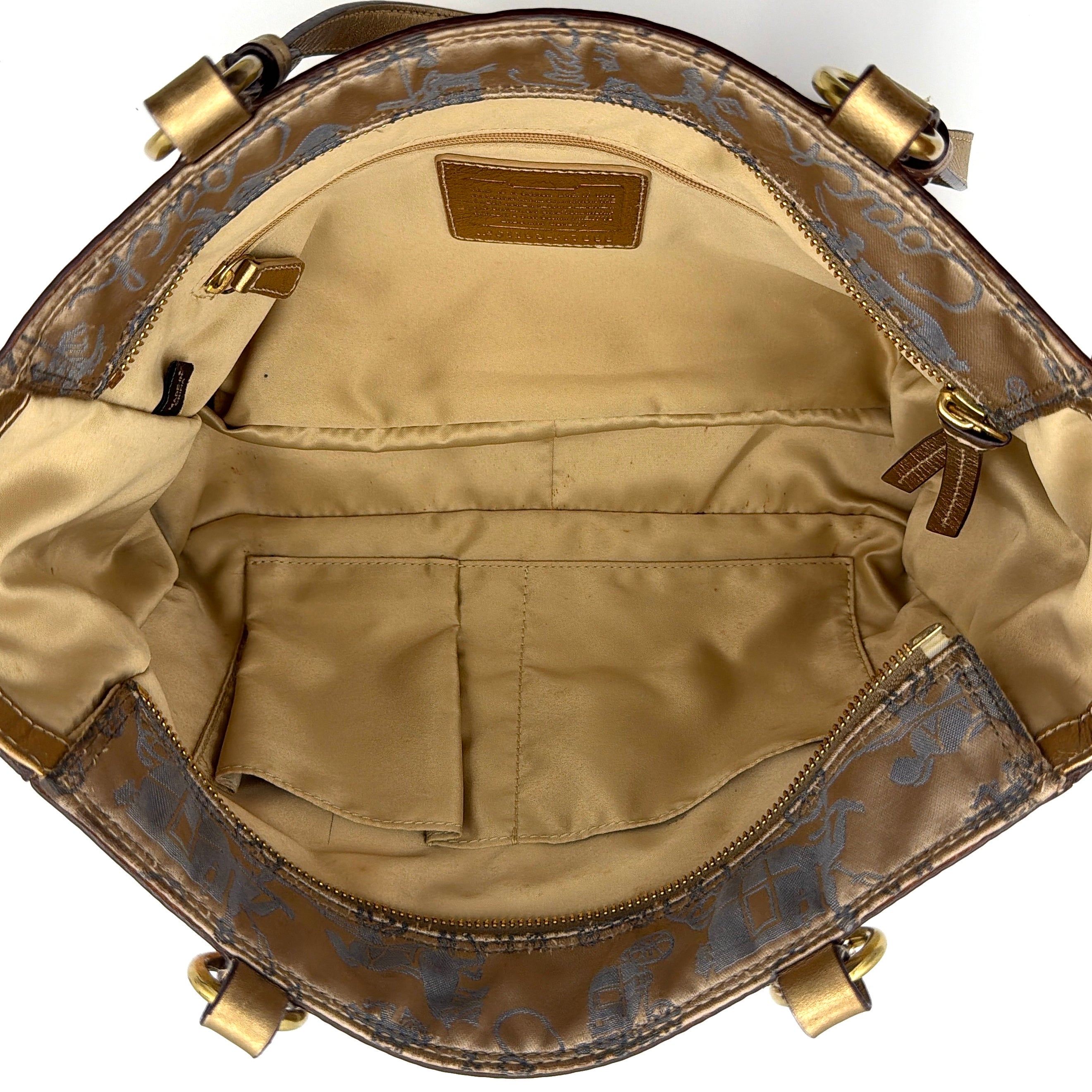 Coach Y2K Signature Patchwork Tote Bag Multicolor Big