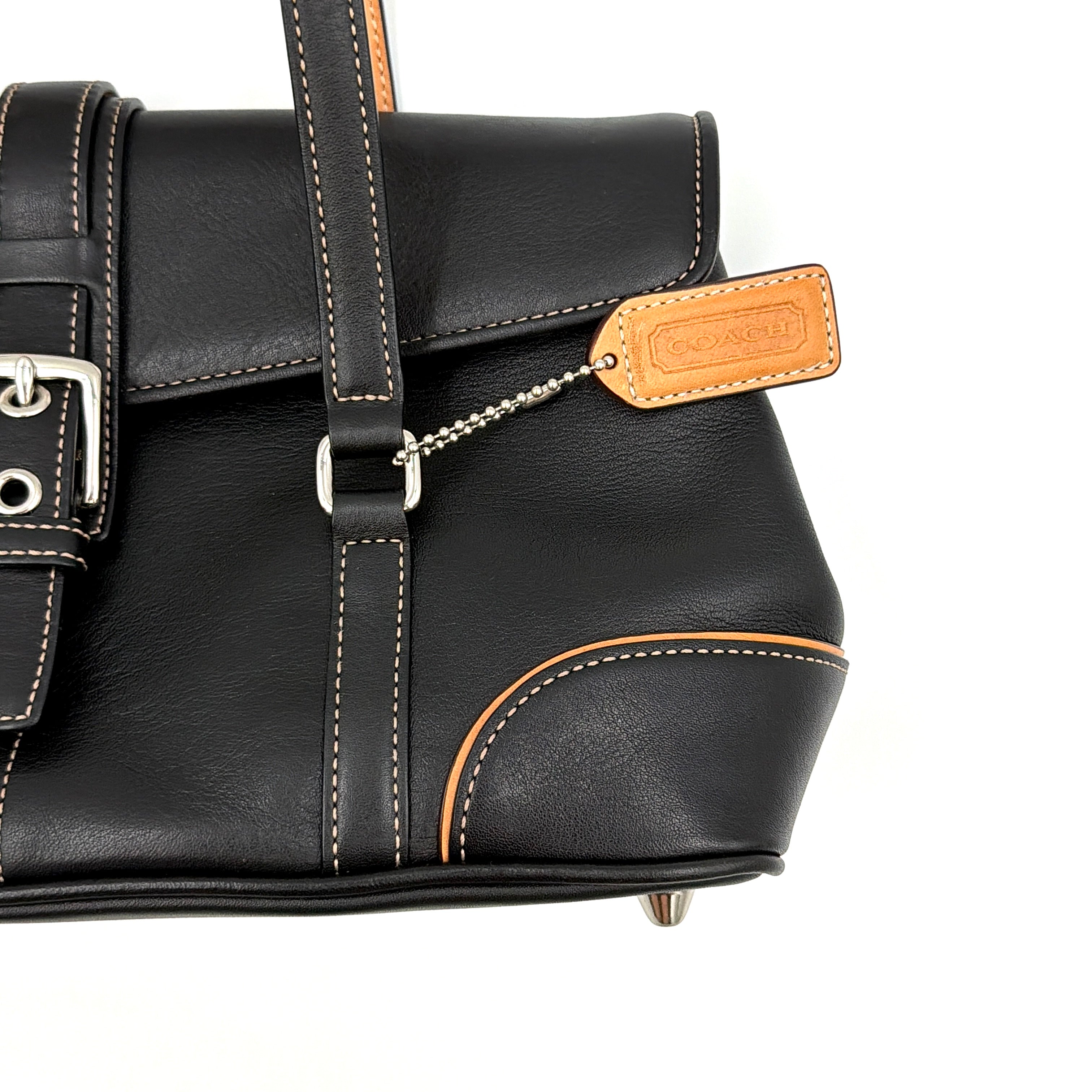 Coach Y2K Hamptons Satchel Shoulder Bag Black