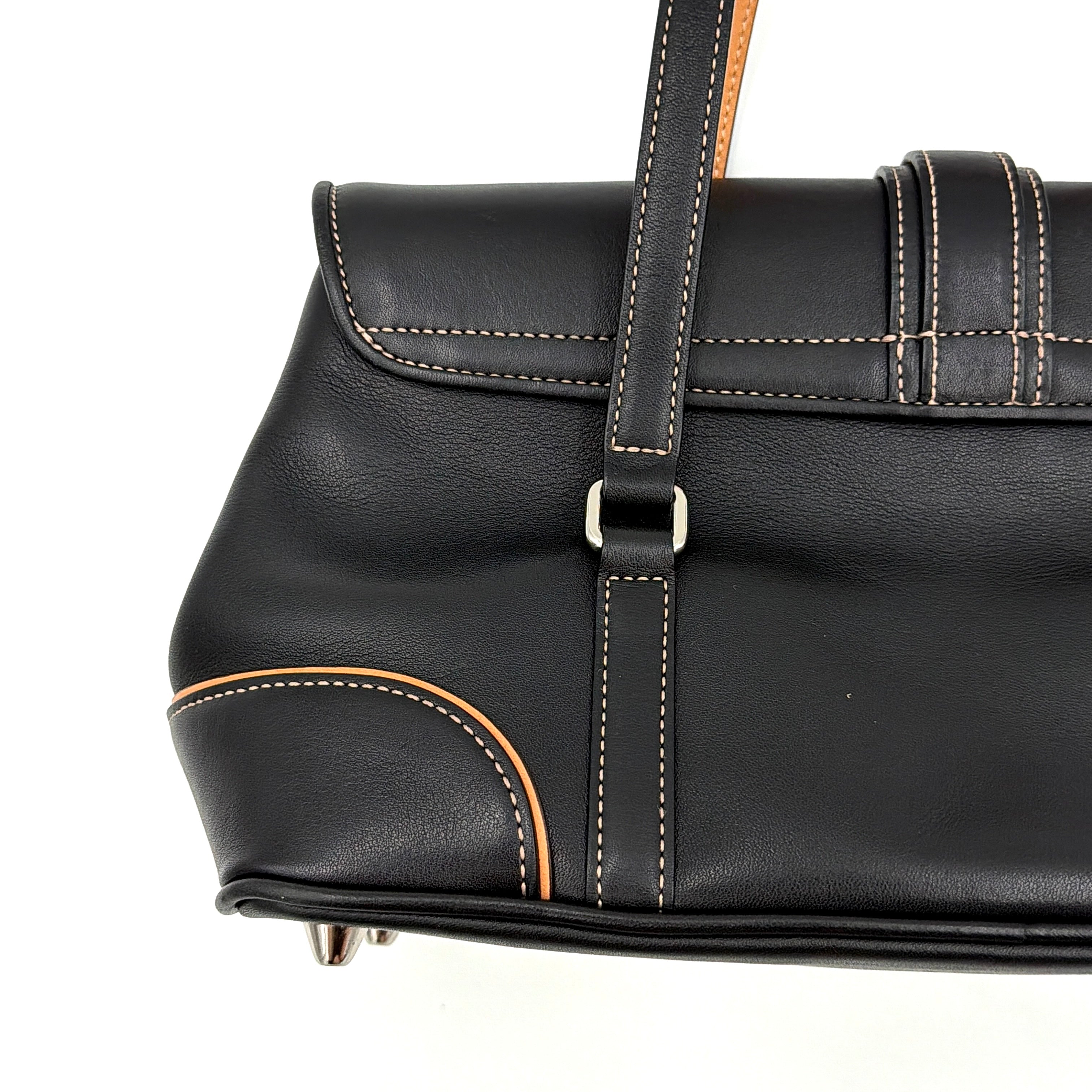 Coach Y2K Hamptons Satchel Shoulder Bag Black