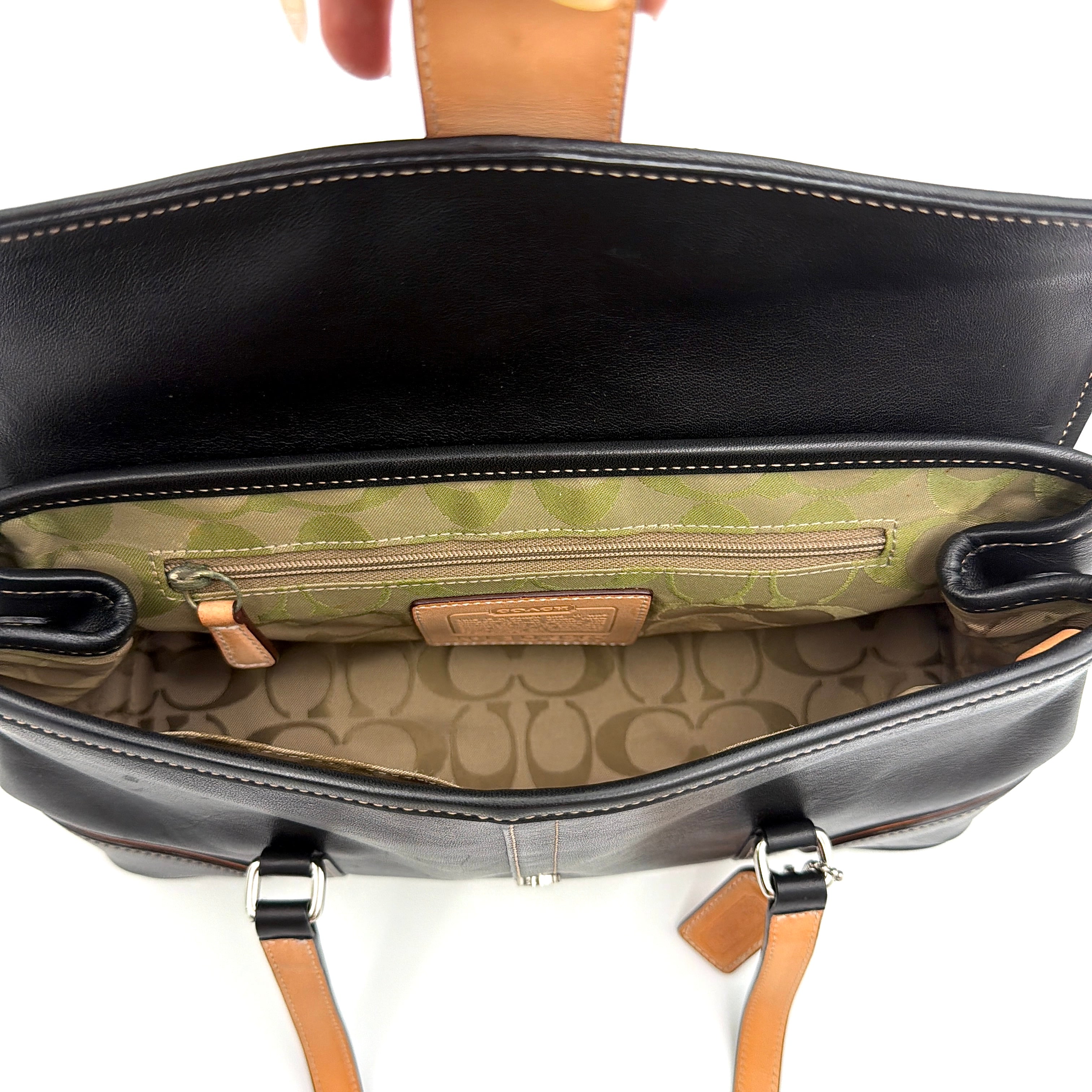 Coach Y2K Hamptons Satchel Shoulder Bag Black