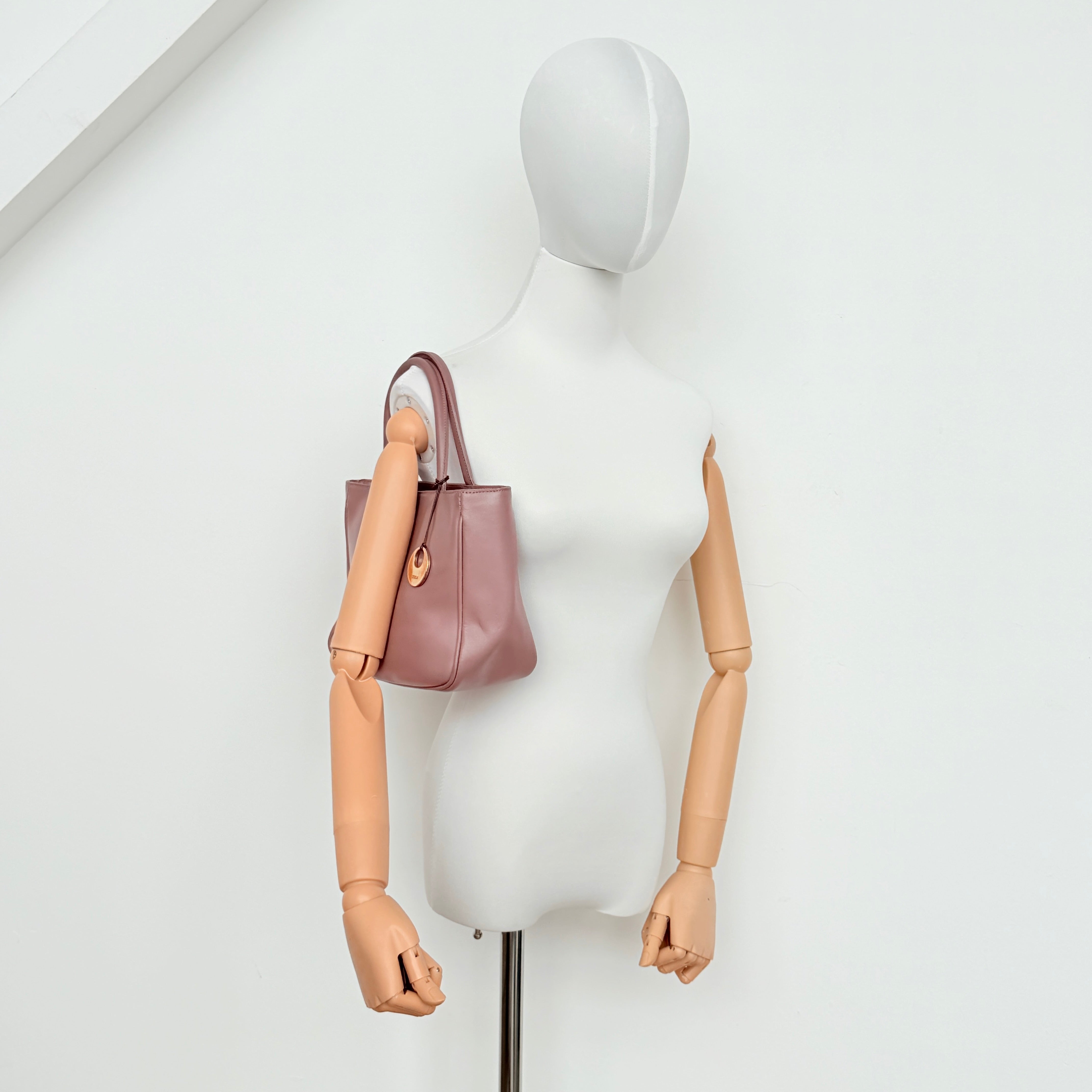 Furla 2Way Leather Handbag Pink