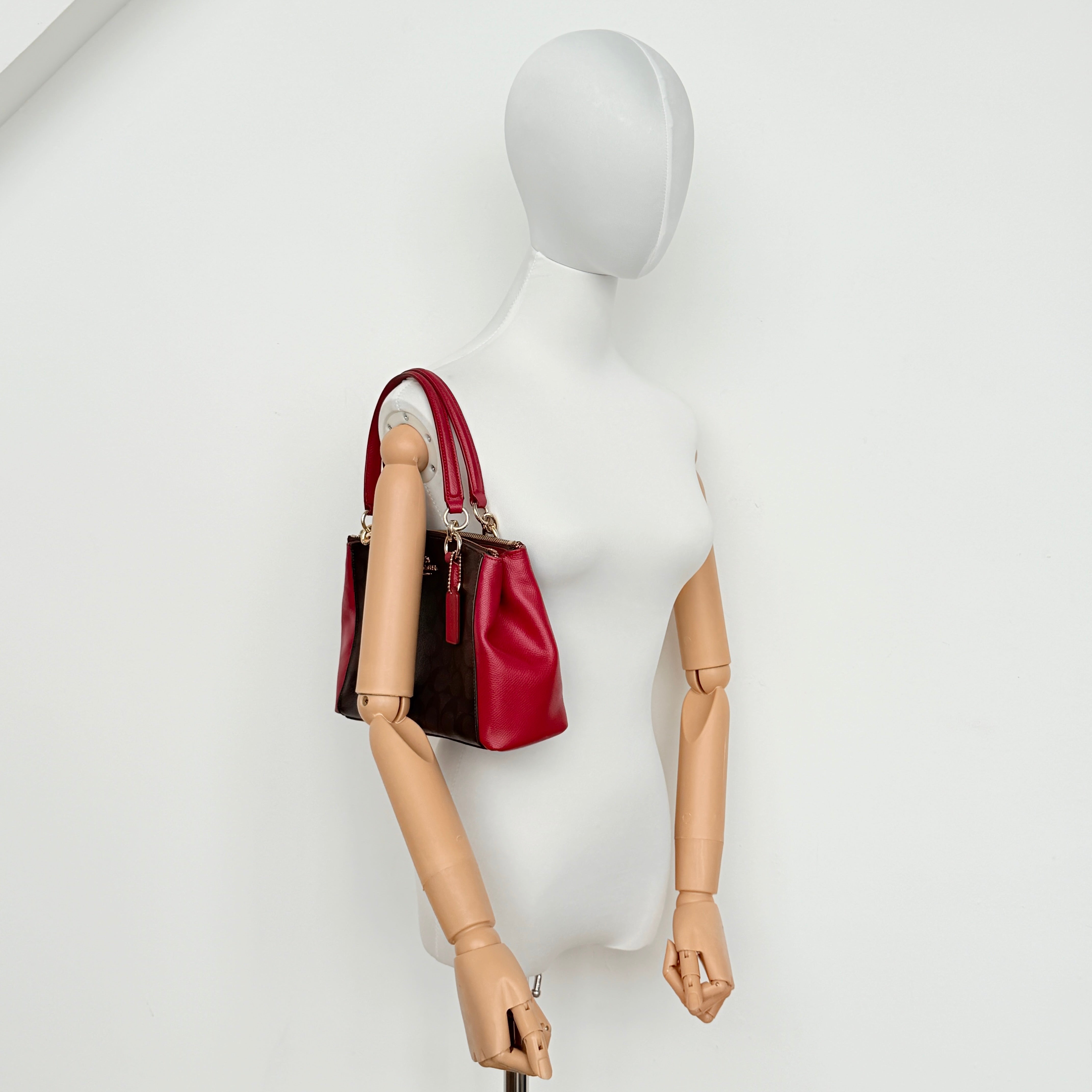 Coach 2Way Christie Carryall Handbag Brown/Red