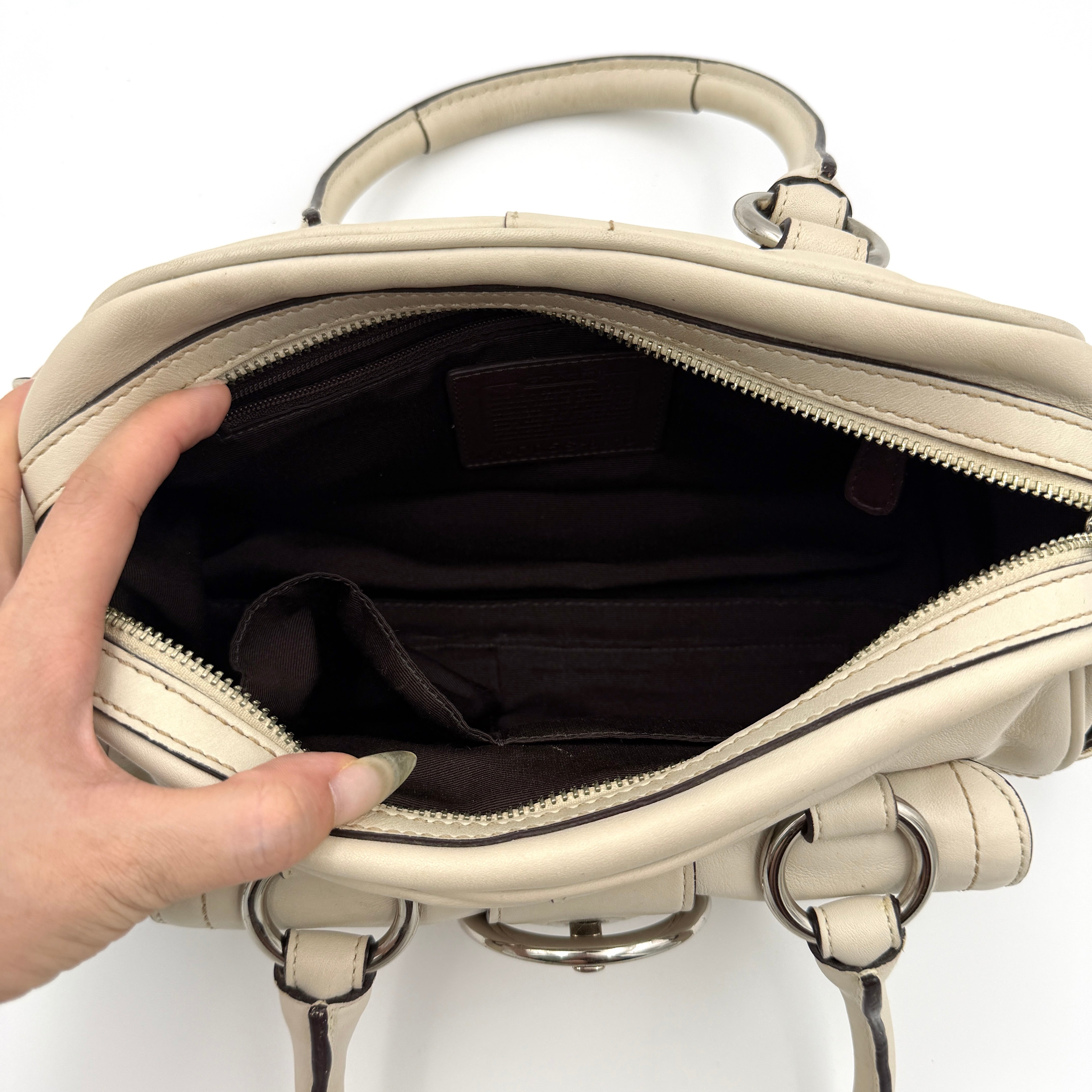 Coach Y2K Soho Boston Bowler Handbag Ivory