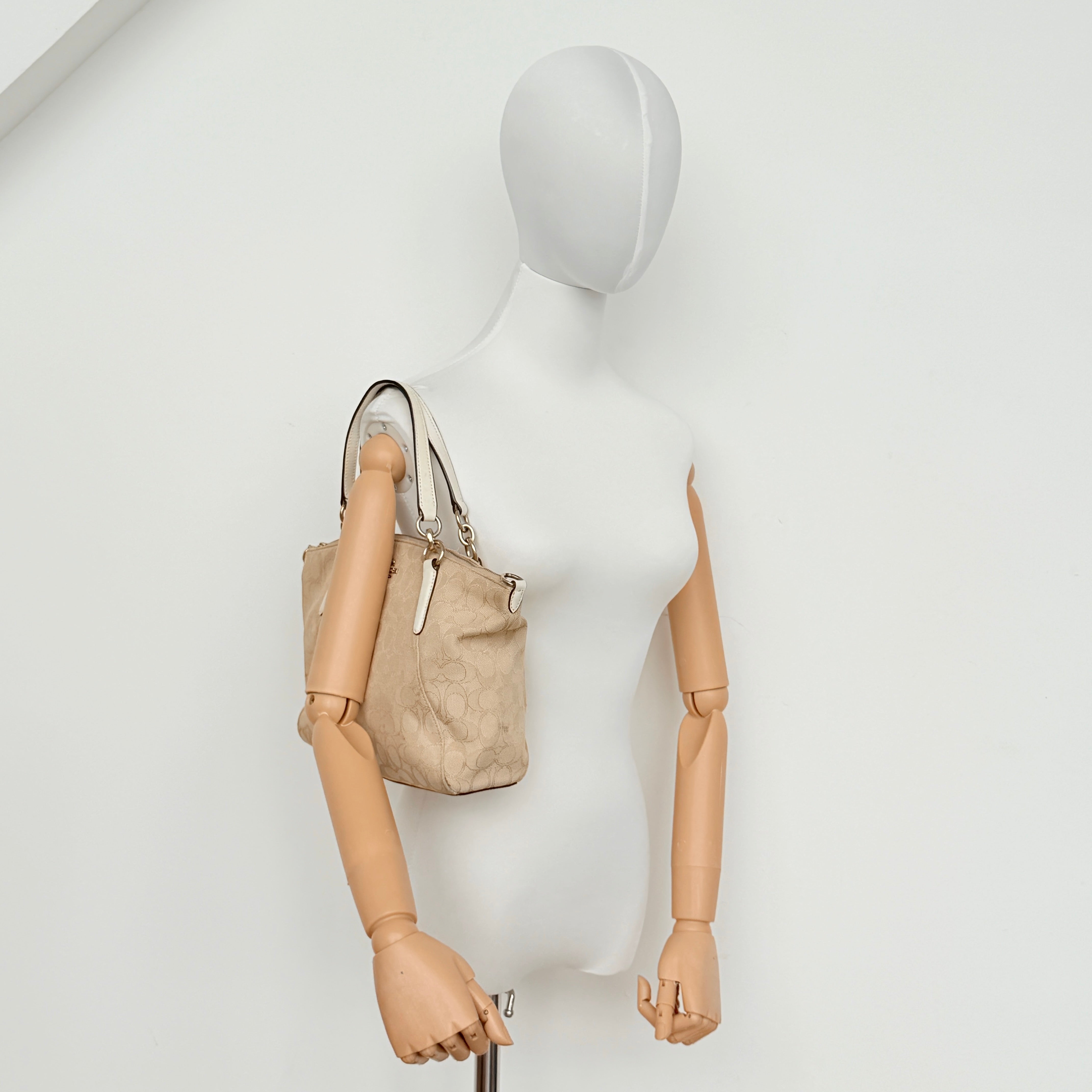 Coach 2Way Kelsey Shoulder Bag Beige/Cream