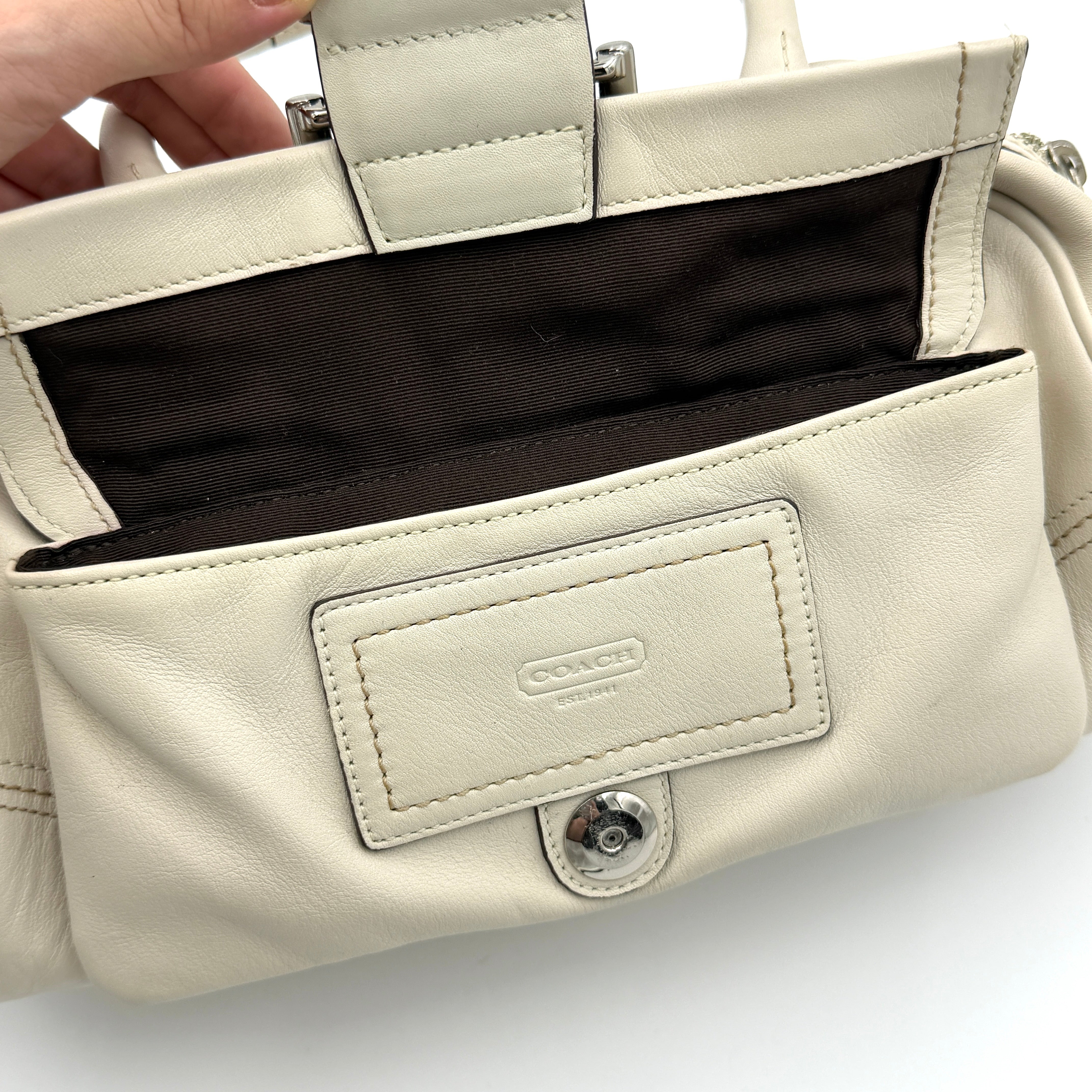 Coach Y2K Soho Boston Bowler Handbag Ivory