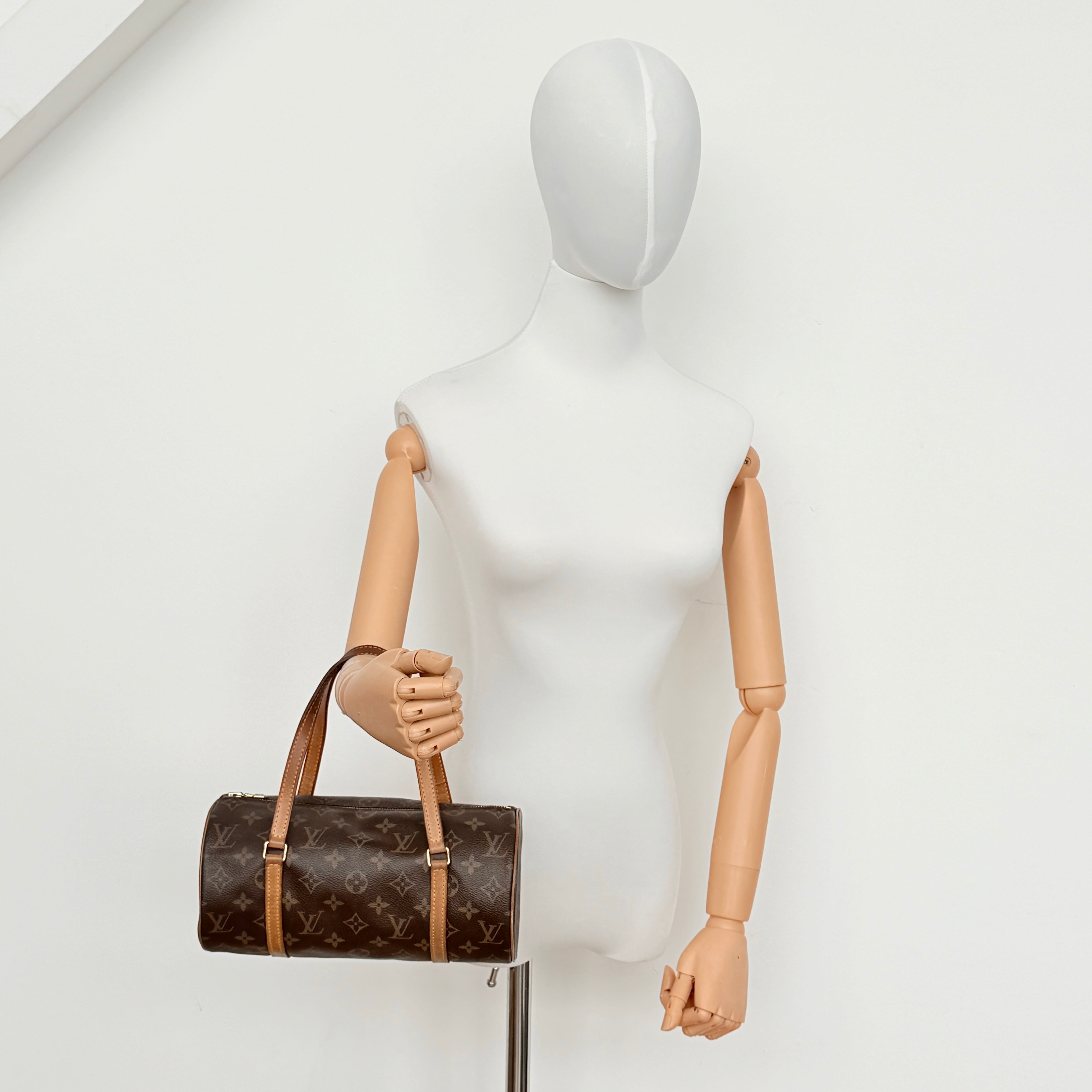 Louis Vuitton Monogram Papillon 26 Handbag Brown