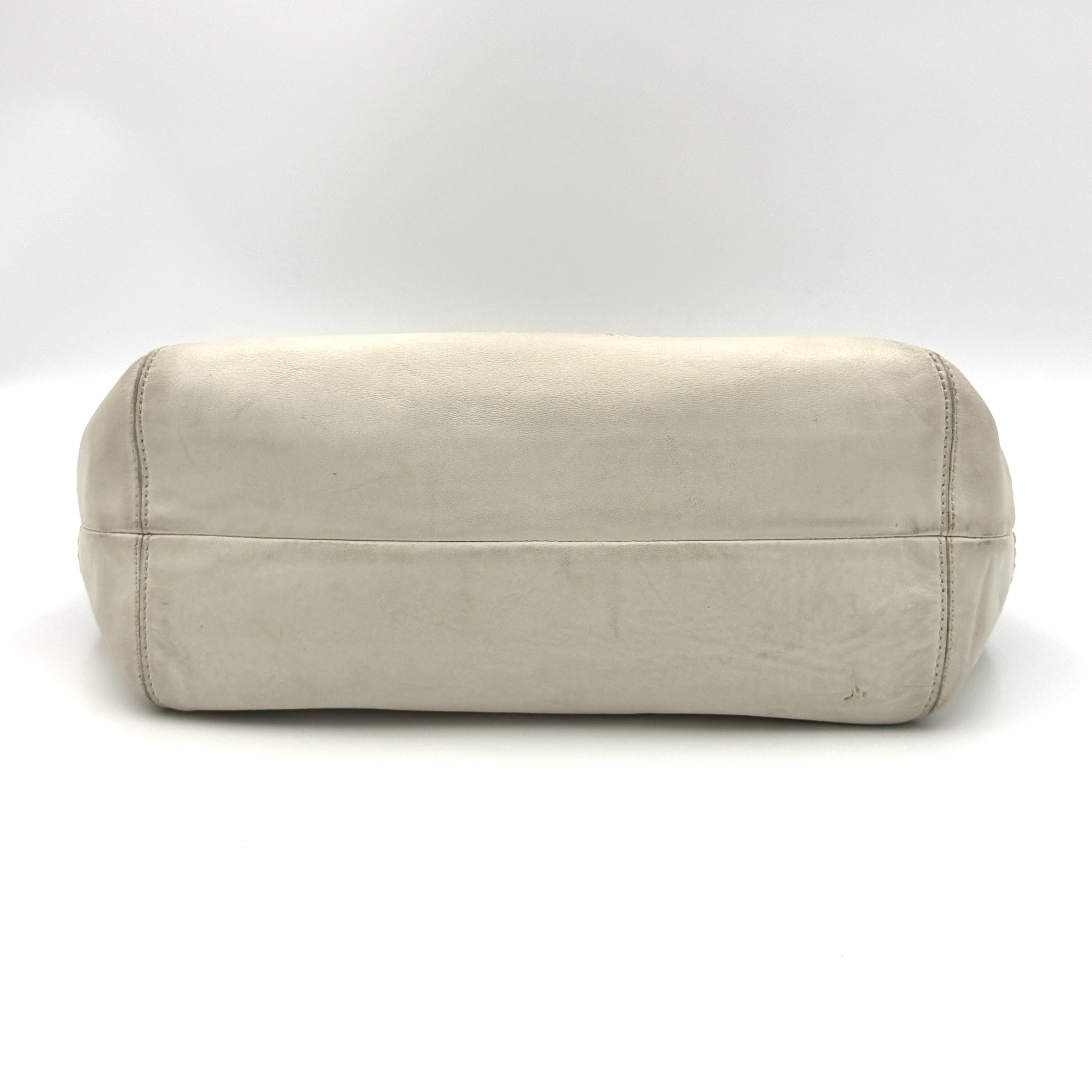 Coach Y2K Soho Double Buckle Shoulder Bag Beige/White