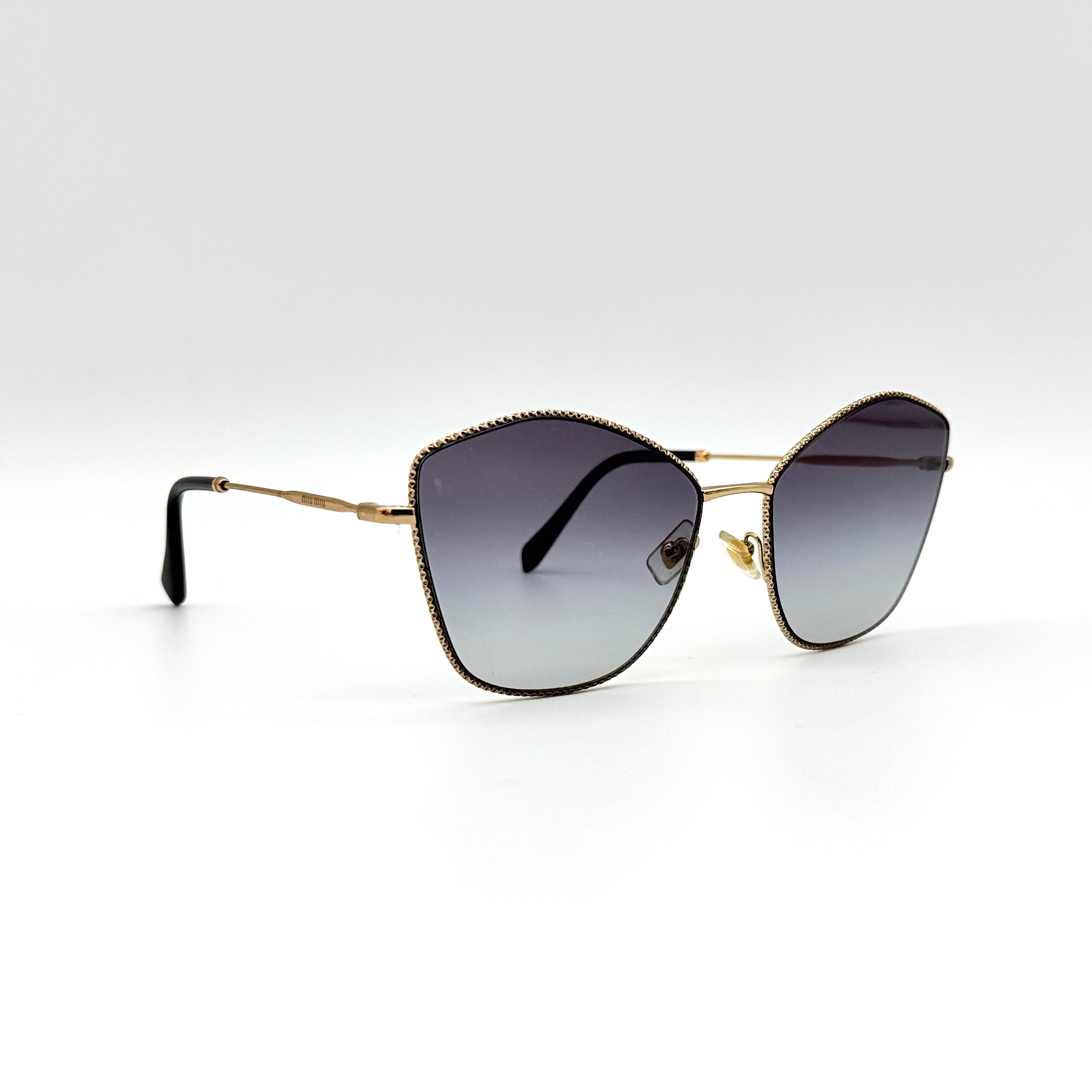 Miu Miu SMU 60V Cat Eye Sunglasses Gold