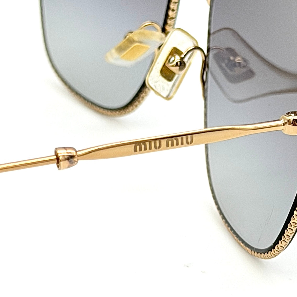 Miu Miu SMU 60V Cat Eye Sunglasses Gold